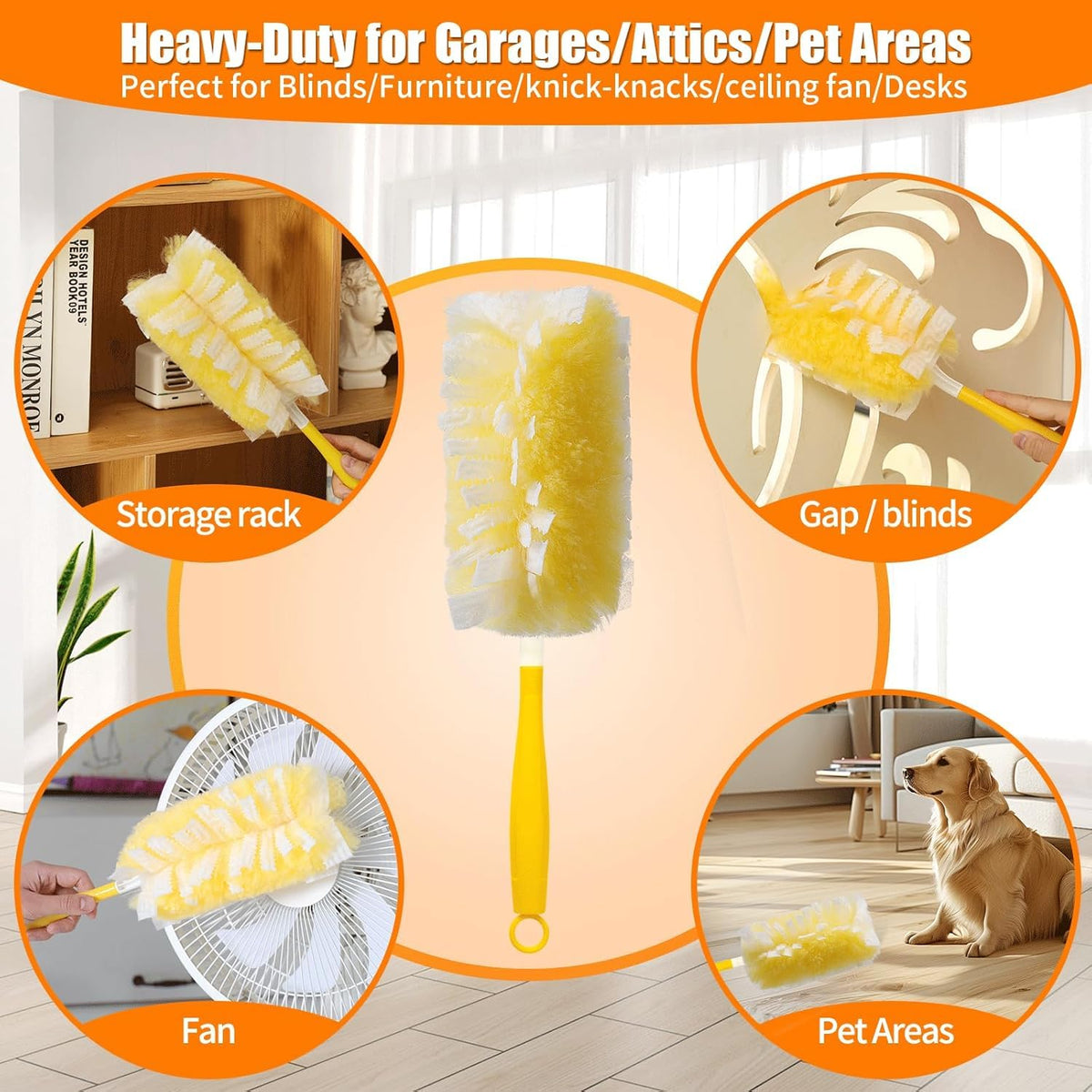 36 Pack Disposable Duster Refills for Swiffer,360°Heavy Duty Microfiber Duster Kit with 1 Handle,Multi-Surface Duster Refills for Furniture, Blinds, Ceiling Fans Cleaning 🍁 All In One Marketplace Canada