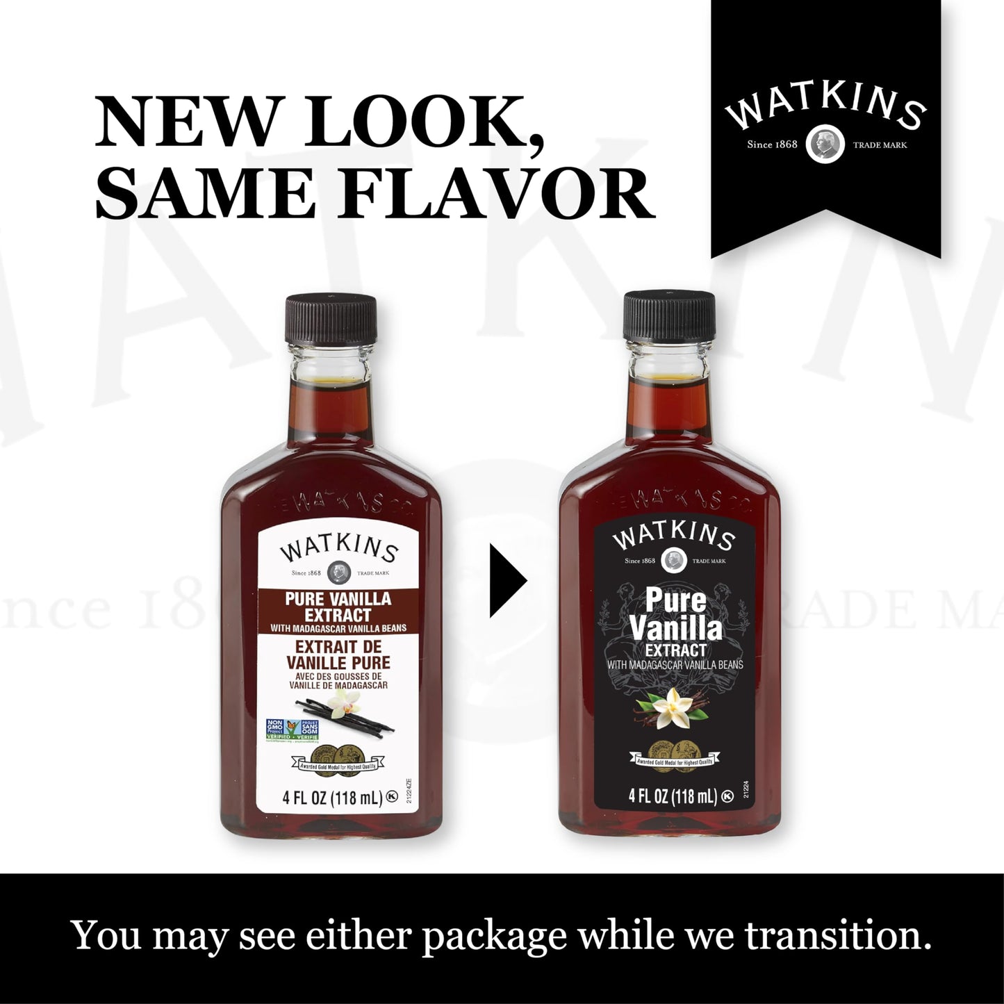 Watkins Pure Vanilla Extract with Madagascar Vanilla Beans, Non-GMO, Kosher, 118 ml, 1 Count ๐ All In One Marketplace Canada