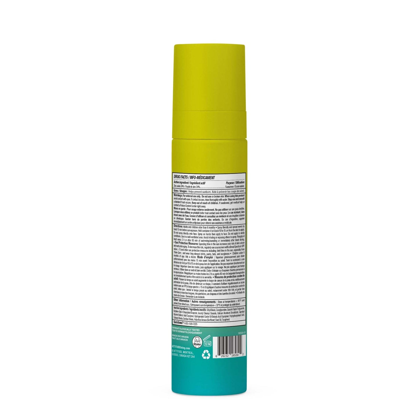 ATTITUDE Mineral Sunscreen Lightweight Lotion SPF 50, Broad Spectrum Zinc Oxide, EWG Verified, Non-Nano, Water-Resistant 80 Minutes, Non-Greasy for Face & Body, Vegan, Unscented, 80 grams ๐ All In One Marketplace Canada