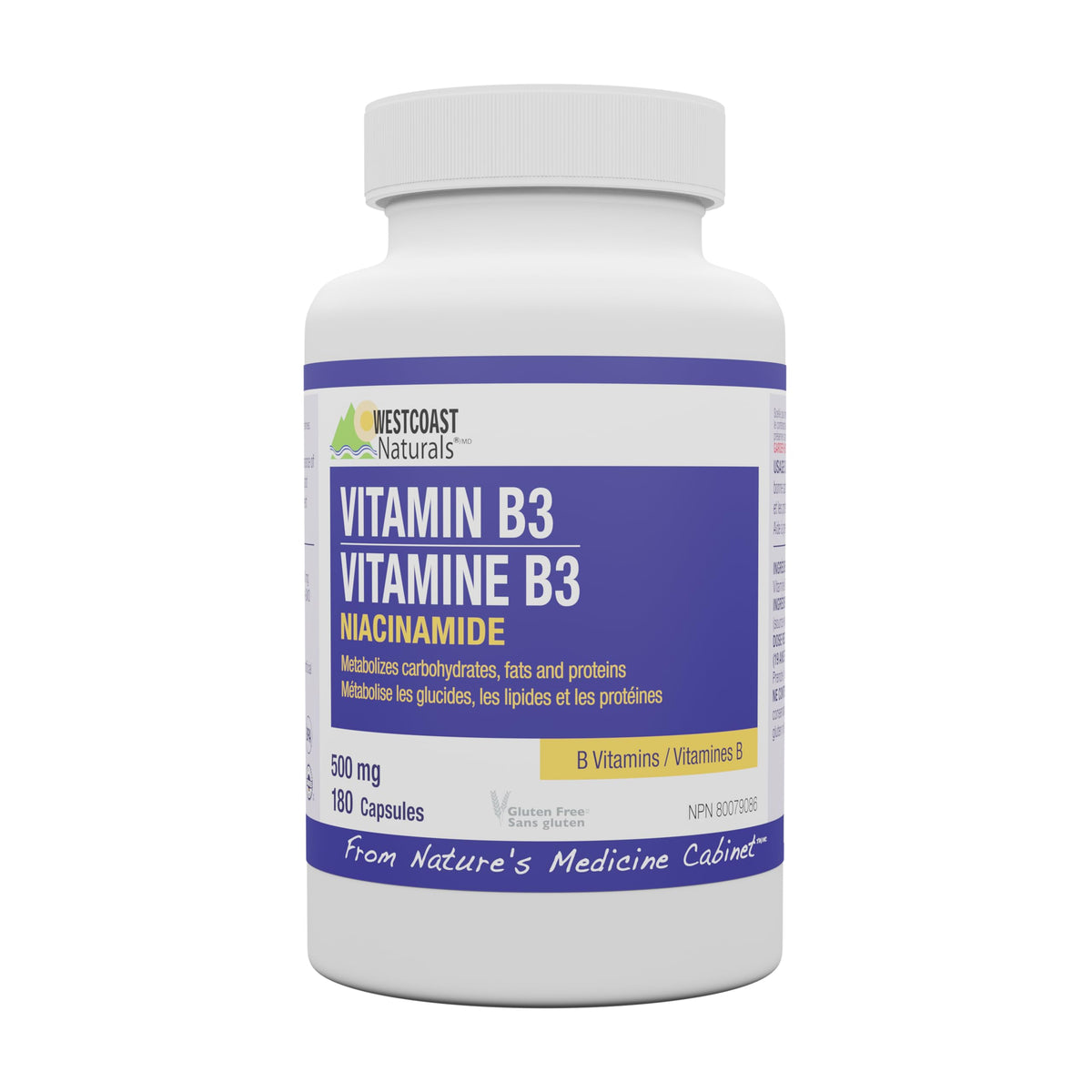 WESTCOAST NATURALS Niacinamide Vitamin B3 180 count π All In One Marketplace Canada