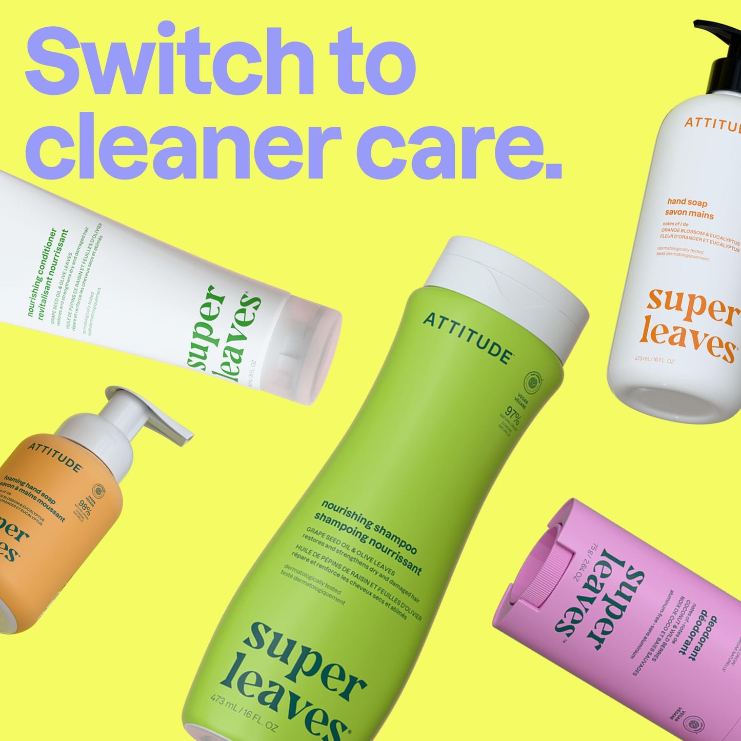 ATTITUDE Body Wash, Made in Canada, EWG Verified Shower Gel, Dermatologically Tested, Plant and Mineral-Based, Vegan Personal Care Products, Pear & Amber Scent, 946 mL 🍁 All In One Marketplace Canada