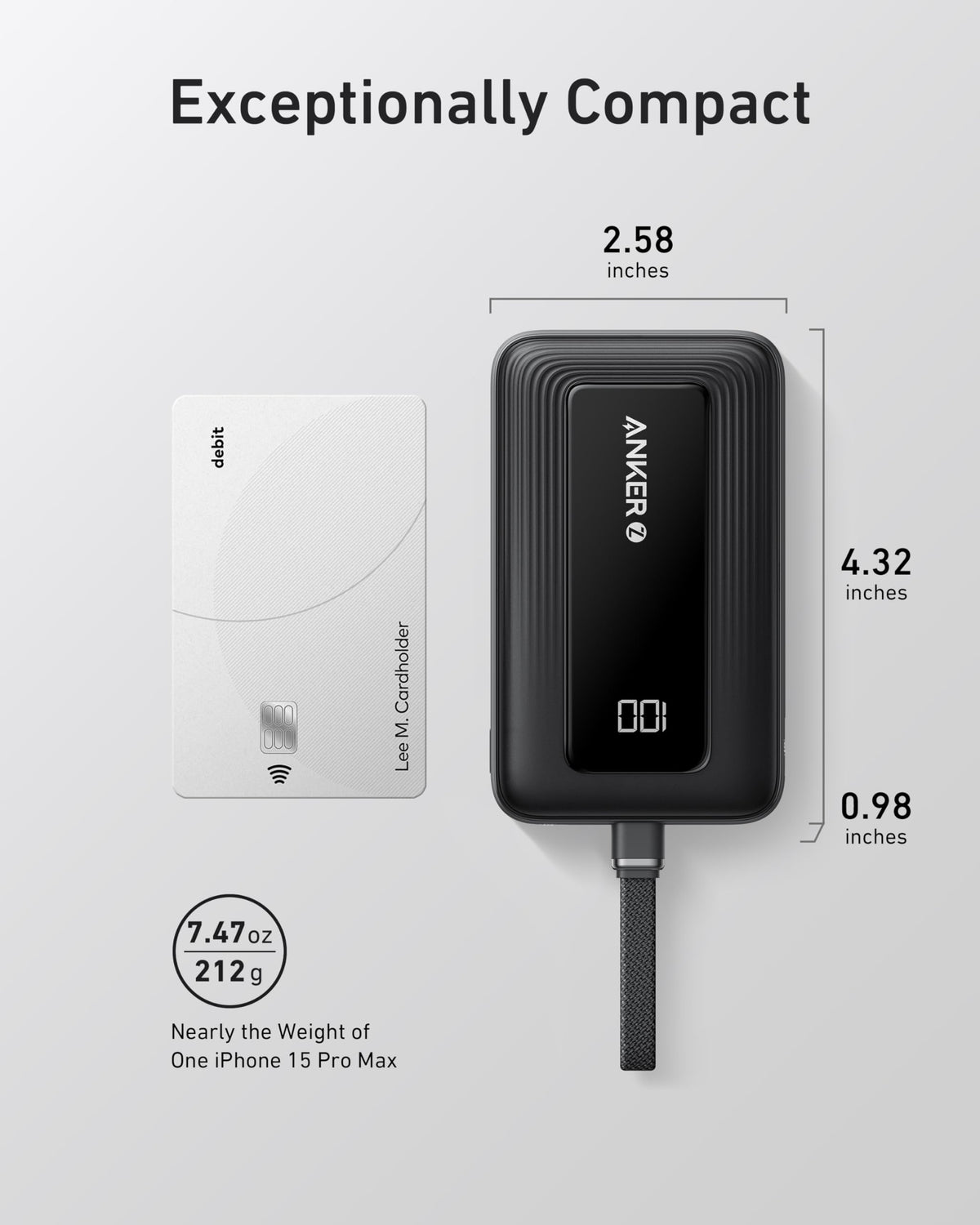 Anker Zolo Power Bank (2025 Upgraded Version), 20,000mAh 30W High-Speed Portable Charger with Built-in USB-C Cable, Battery Pack for iPhone 17/16 / 15 Series, Galaxy, and More (20000, Amp Hours) ๐ All In One Marketplace Canada