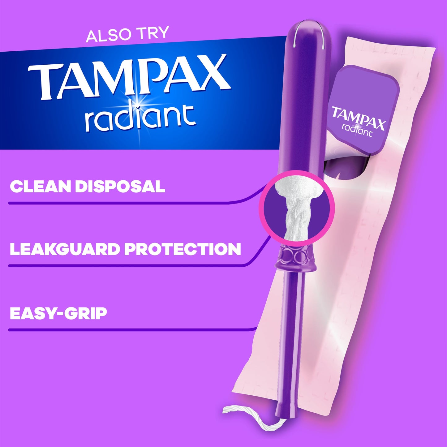 Tampax Pearl Tampons, with LeakGuard Braid, Ultra Absorbency, Unscented, 60 Count đ All In One Marketplace Canada