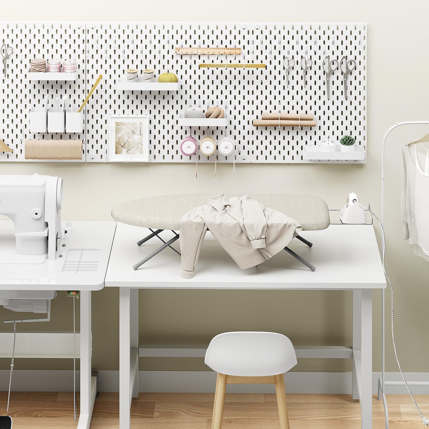 KINGBOARD Tabletop Ironing Board, Small Iron Board with Iron Rest, Folding Iron Board, Extra Thick Cover, Portable Tabletop Ironing Board with Non-Slip Feet, 30x12 Beige ๐ All In One Marketplace Canada