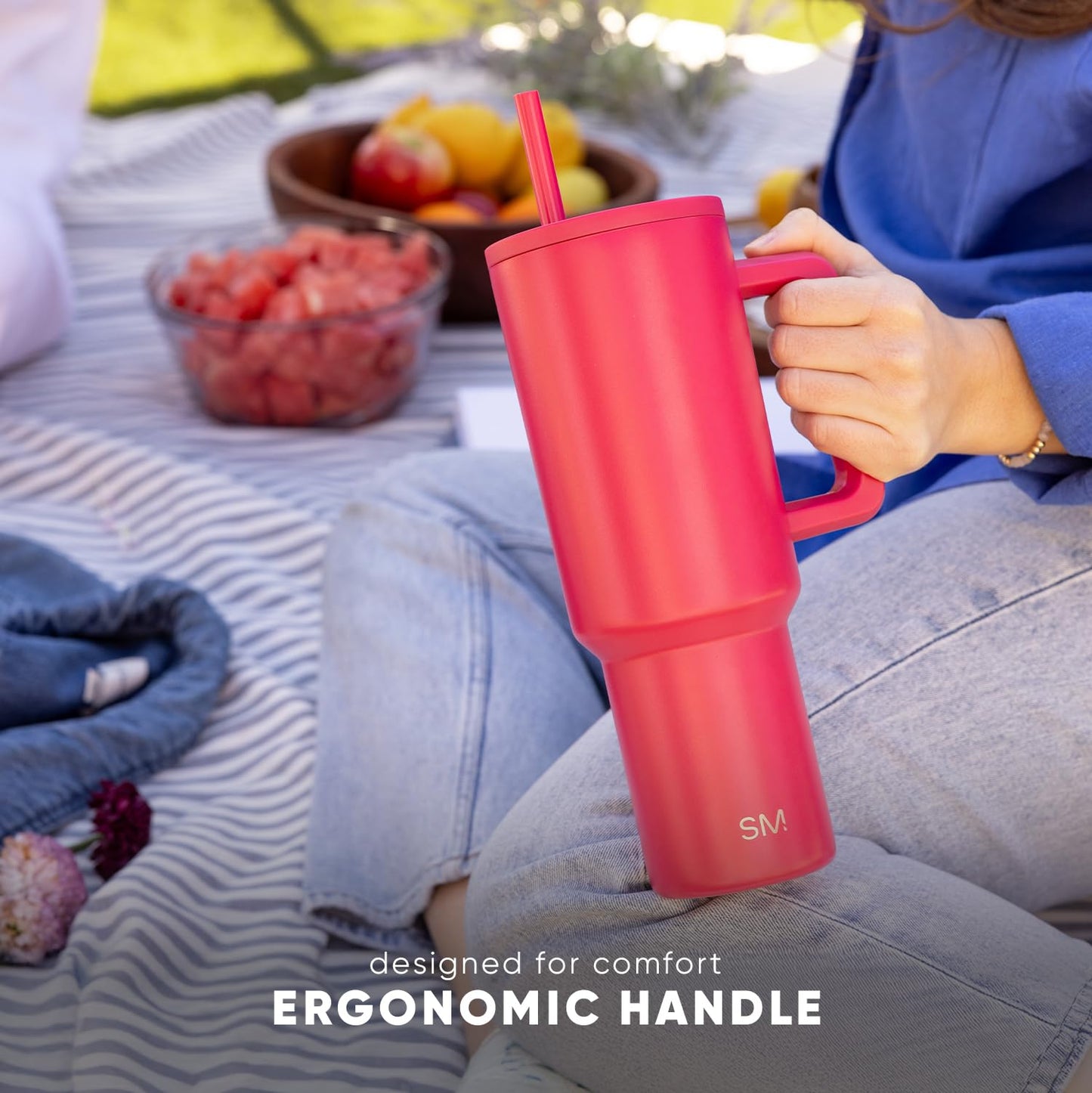 Simple Modern Tumbler with Handle and Straw | 40oz | Green ๐ All In One Marketplace Canada