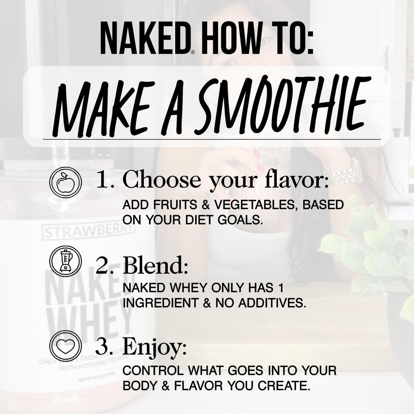 NAKED WHEY 5LB 100% Grass Fed Whey Protein Powder - 1 Undenatured, Bulk, Unflavored - GMO, Soy, and Gluten Free - No Preservatives - Stimulate Muscle Growth - Enhance Recovery - 76 Servings ๐ All In One Marketplace Canada