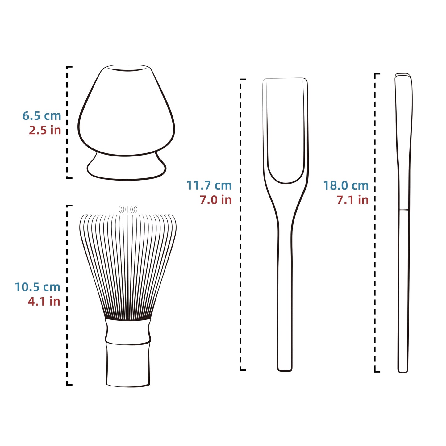 TEANAGOO MA-01 Japanese Matcha Ceremony Accessory, Matcha Whisk (Chasen), Traditional Scoop (Chashaku), Tea Spoon, Whisk Holder, The Perfect Set to Prepare a Traditional Cup of Matcha. π All In One Marketplace Canada
