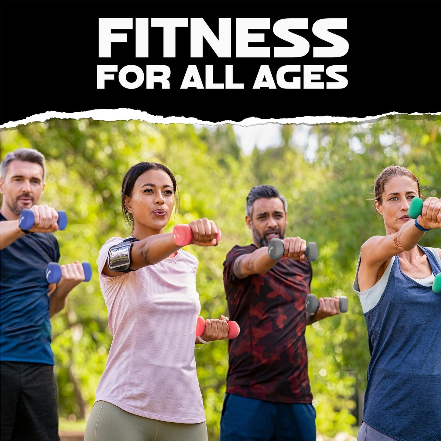 Yes4All Dumbbell Neoprene, poids et haltere, Weight set, hand weights for women, dumbbells pair, free weights (Black - 10lbs) ๐ All In One Marketplace Canada