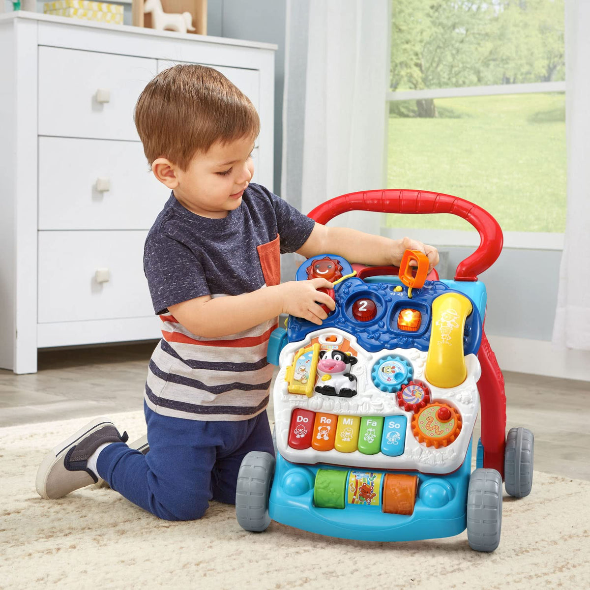 VTech Sit-to-Stand Learning Walker (Frustration Free Packaging - English Version), Blue ๐ All In One Marketplace Canada