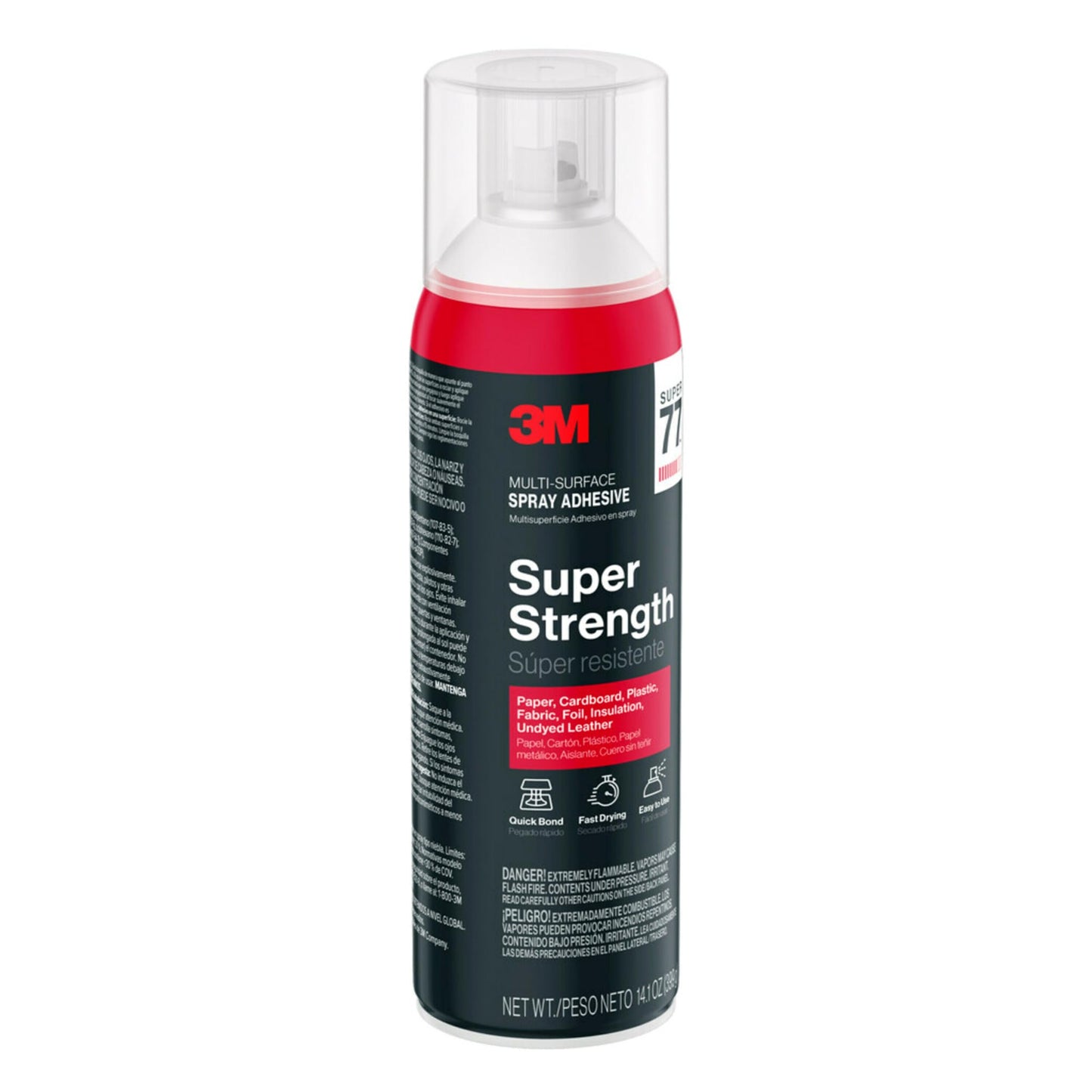 3M Super 77 Multi-Surface Spray Adhesive, 14.1 oz., Low VOC, Quick Bond, Fast Drying, Clear Finish for Foil, Foam, Paper, Metal, Plastic, Fabric, and Cardboard (77-NAT-EF) ๐ All In One Marketplace Canada