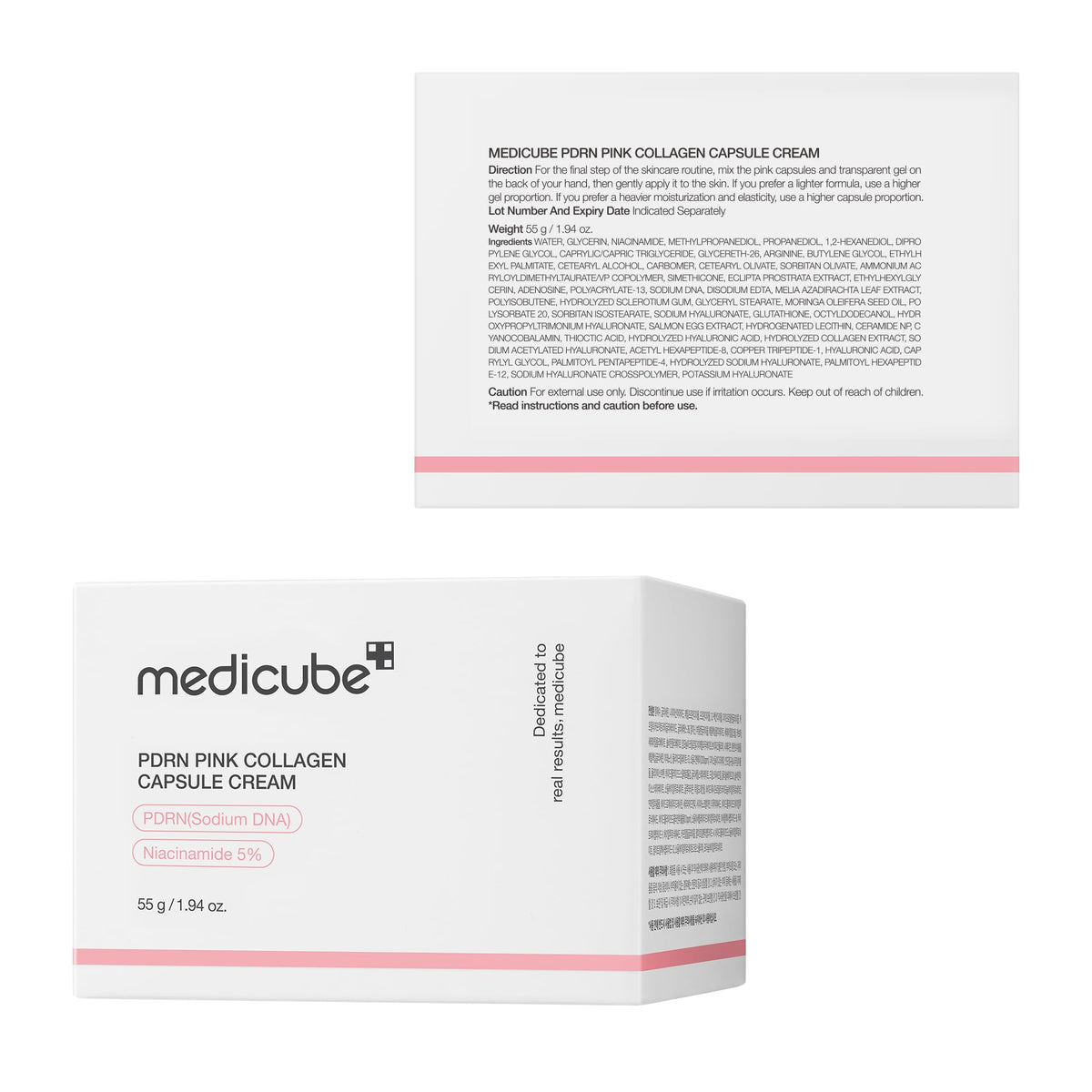 medicube Salmon DNA PDRN Pink Collagen Capsule Cream, Face Moisturizer | Lightweight Moisturizing Cream | PDRN, Niacinamide for Uneven Skin Tone, Glow hydration | Korean Skin Care 1.94 oz ๐ All In One Marketplace Canada