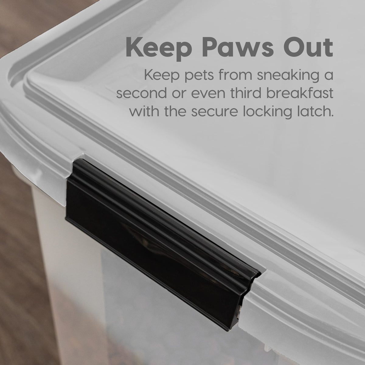 IRIS USA Dog Food Storage Container, Up to 10 lbs, Clear/Gray, Made in USA ๐ All In One Marketplace Canada