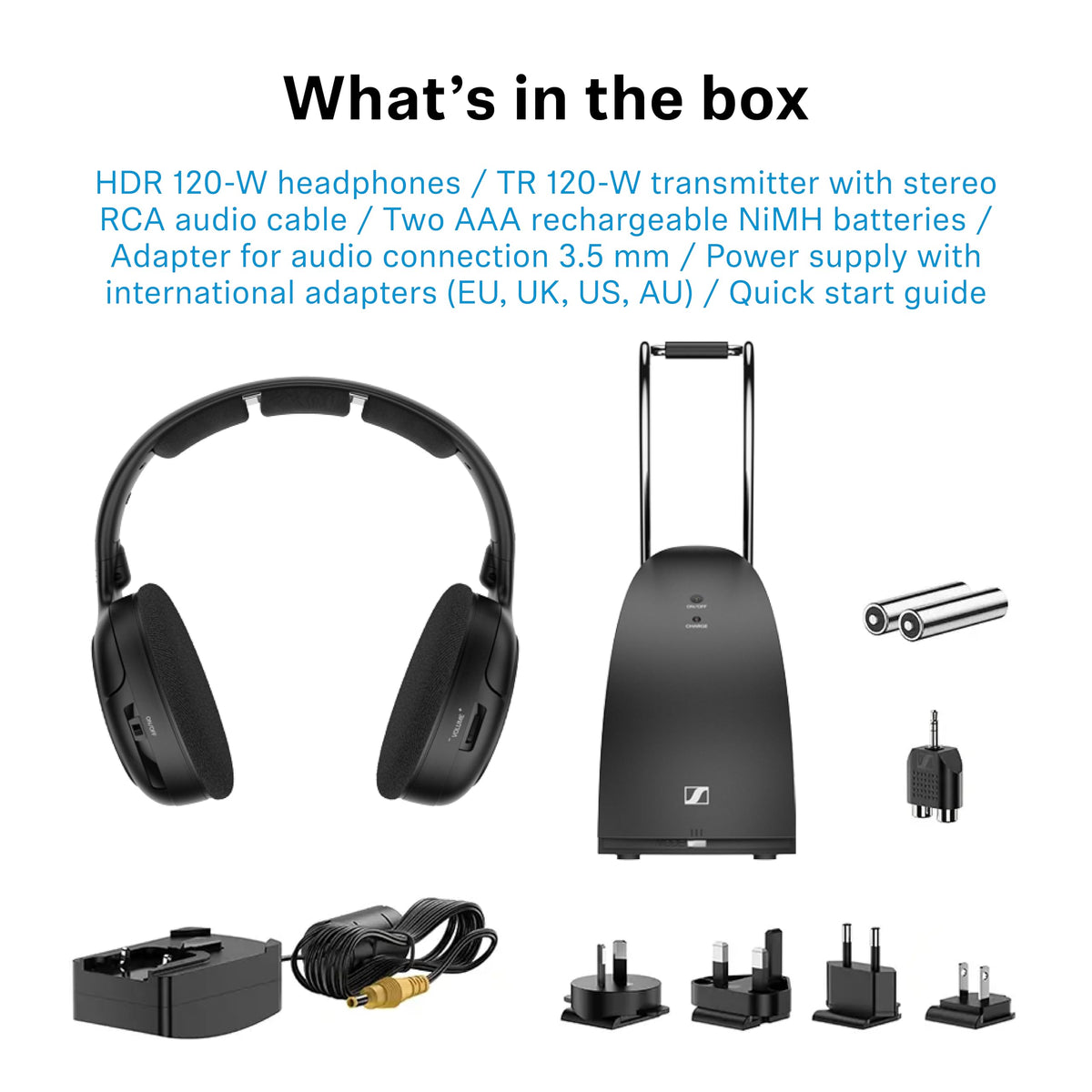 Sennheiser RS 120-W On-Ear Wireless Headphones, Transmitter/Charger Combo ๐ All In One Marketplace Canada