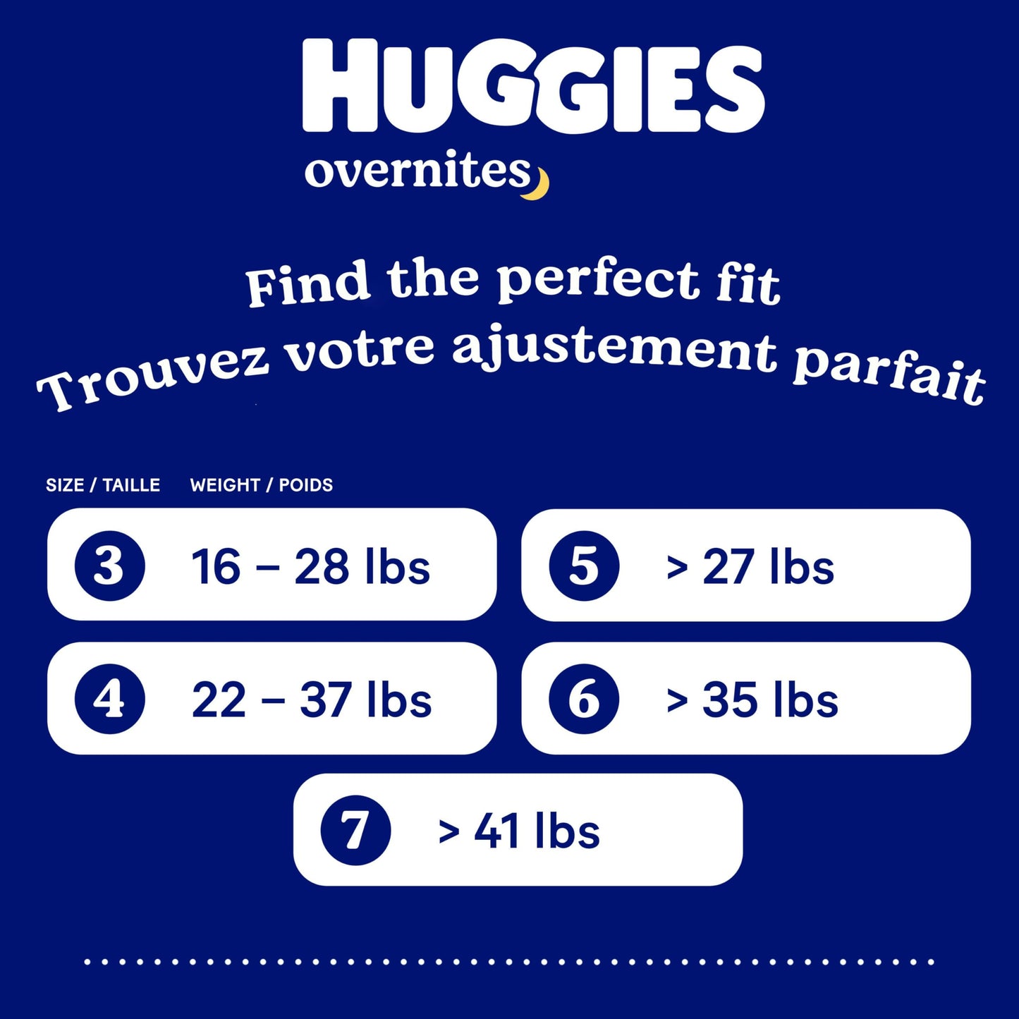 Huggies Overnites Size 5 Overnight Diapers (27+ lbs), 50 Ct ๐ All In One Marketplace Canada