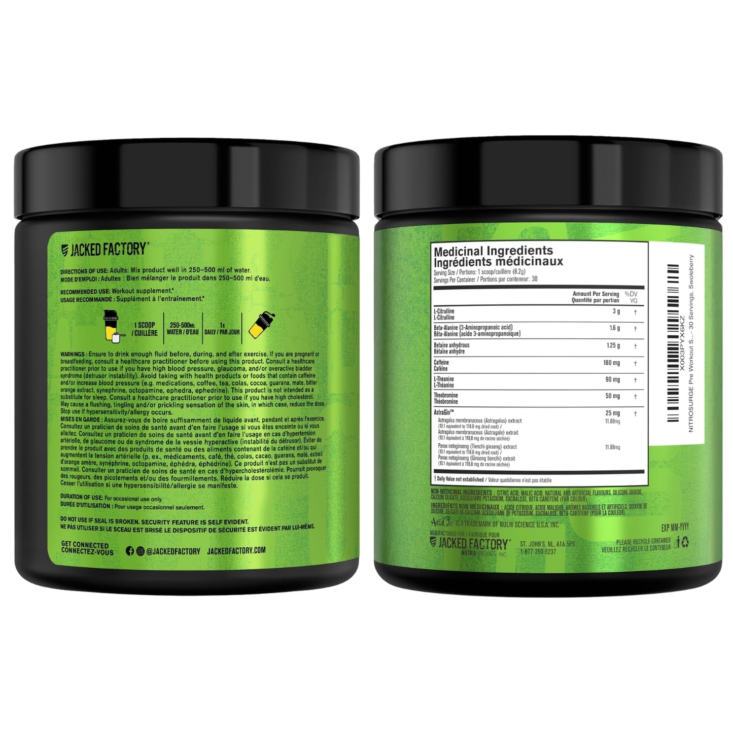 NITROSURGE Pre Workout Supplement - Endless Energy, Instant Strength Gains, Clear Focus, Intense Pumps - Nitric Oxide Booster & Preworkout Powder with Beta Alanine - 30 Servings, Pineapple ๐ All In One Marketplace Canada