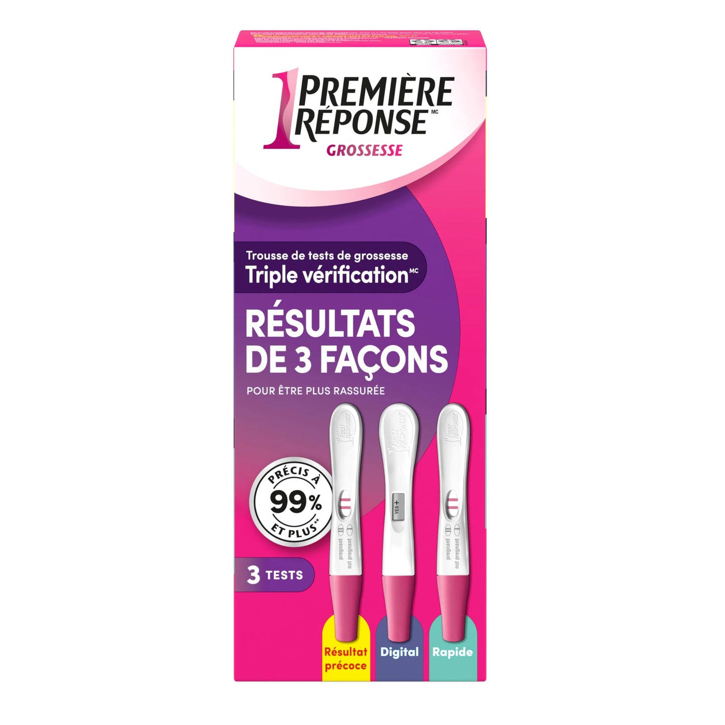 First Response Triple Check - Pregnancy Test Kit - Test 3 Ways- Over 99% Accurate - Analog (2 Count) - Digital (1 Count) - 3 Tests ๐ All In One Marketplace Canada