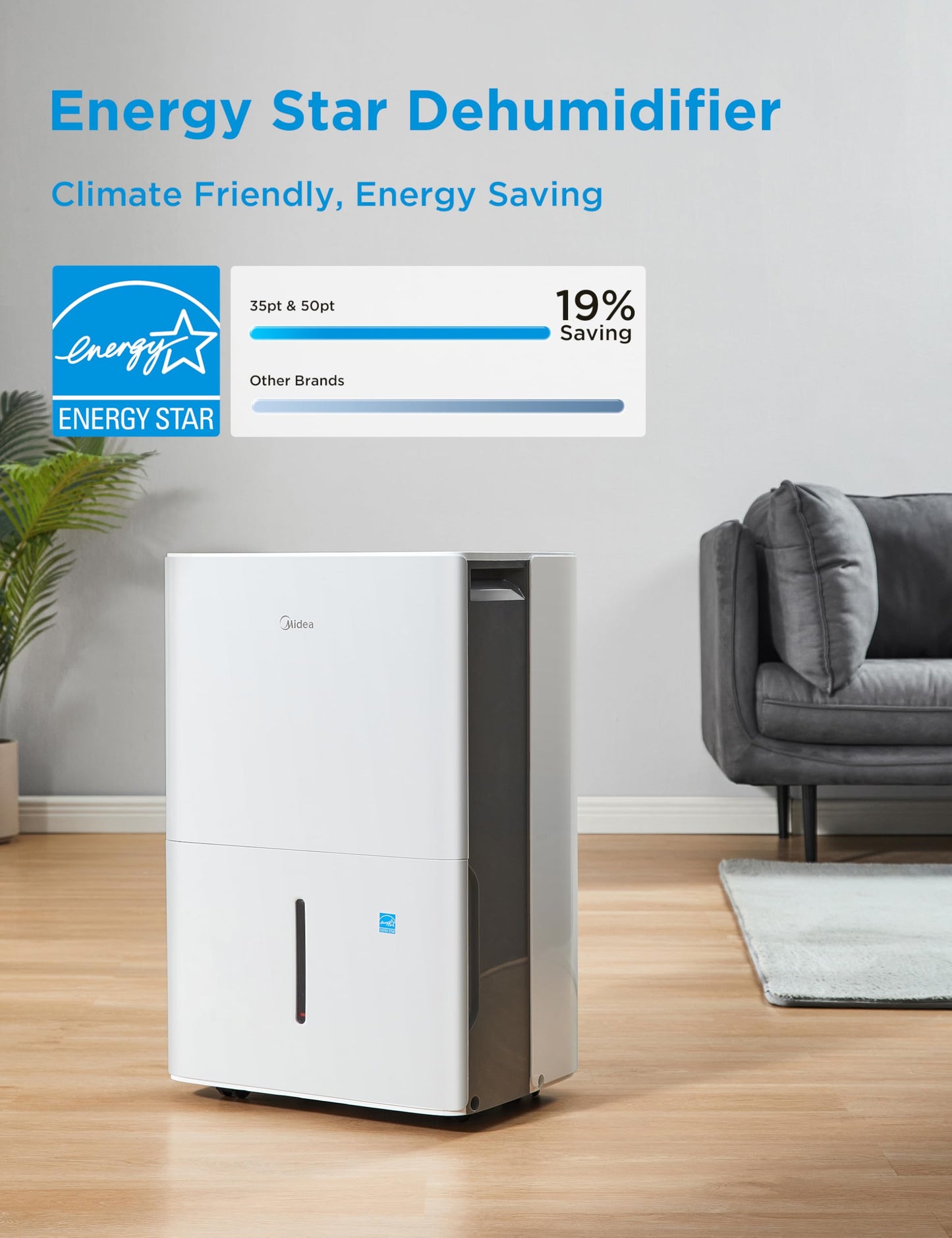 Midea Dehumidifier with Pump for Basement, Energy Star, WiFi, 50 Pint DOE ๐ All In One Marketplace Canada