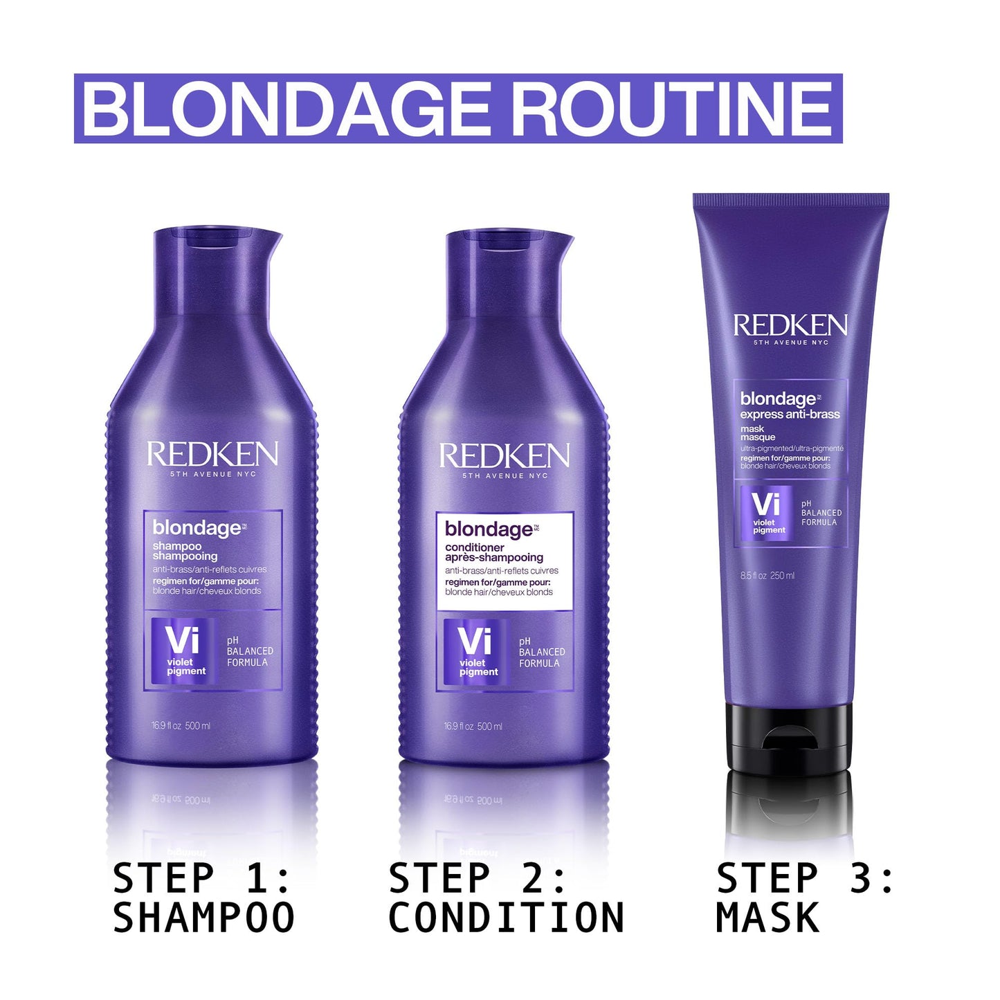 Redken Blondage Purple Toning Shampoo, Neutralizes Brassy Tones In Bleached Or Highlighted Hair, Anti-Brass Shampoo For Blonde Hair, 300ml ๐ All In One Marketplace Canada