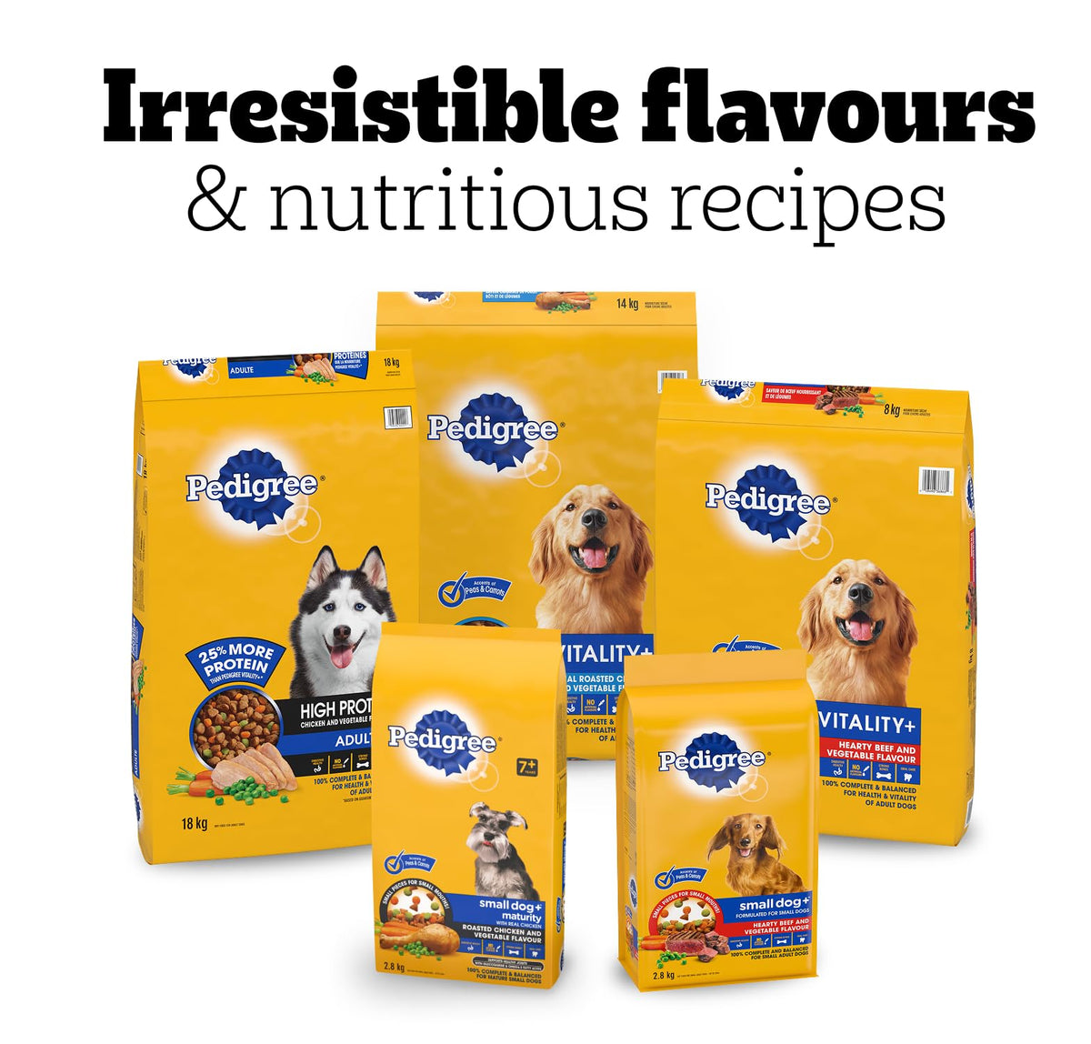 PEDIGREE Vitality+ Dry Food for Adult Dogs, Roasted Chicken & Vegetable Flavour, 100% Complete and Balanced Nutrition, 20kg Bag ๐ All In One Marketplace Canada