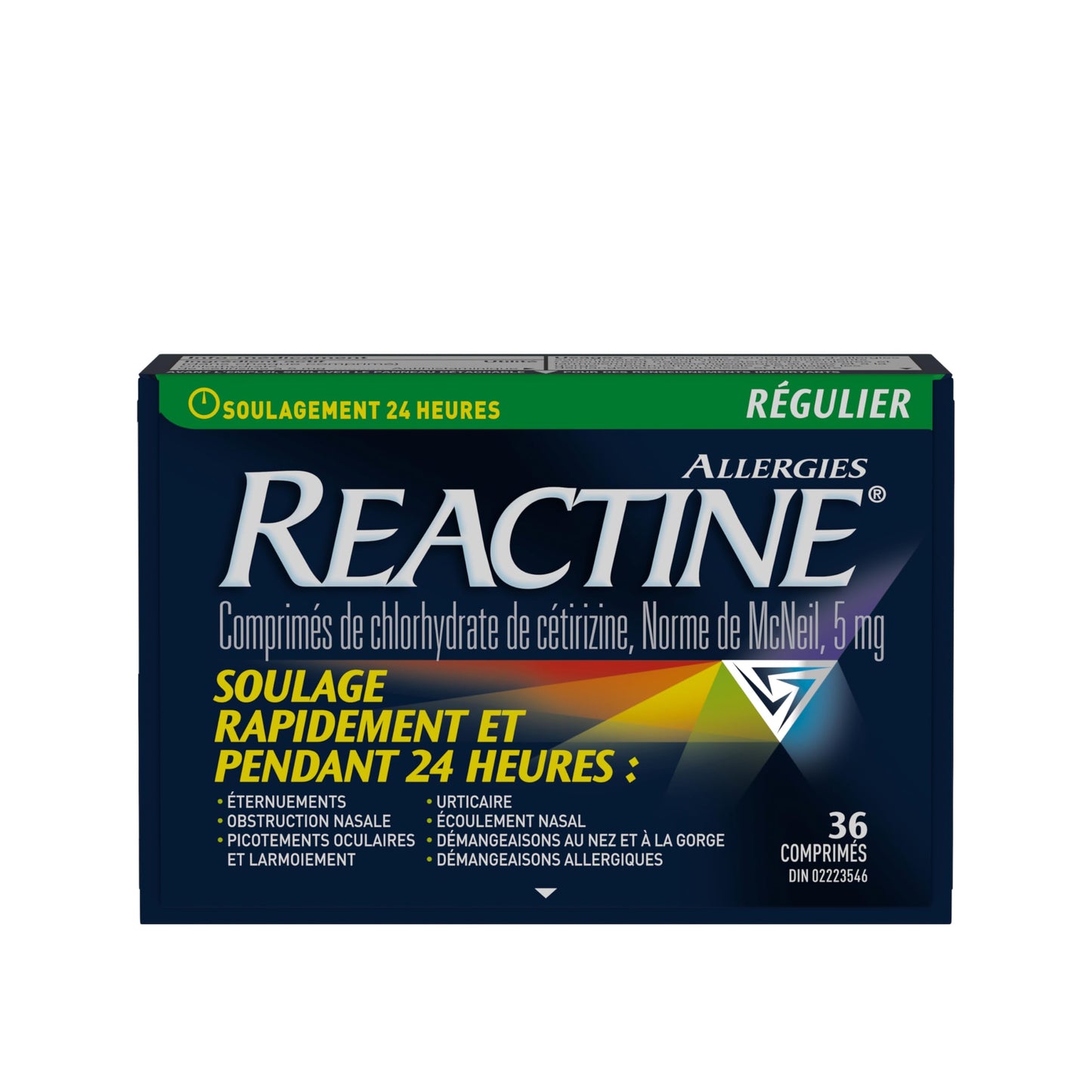 Reactine Regular Strength Antihistamine Tablets - 5mg Cetirizine Hydrochloride - 24 Hour Allergy Relief Medicine - 36 Count MADE IN CANADA ๐ All In One Marketplace Canada