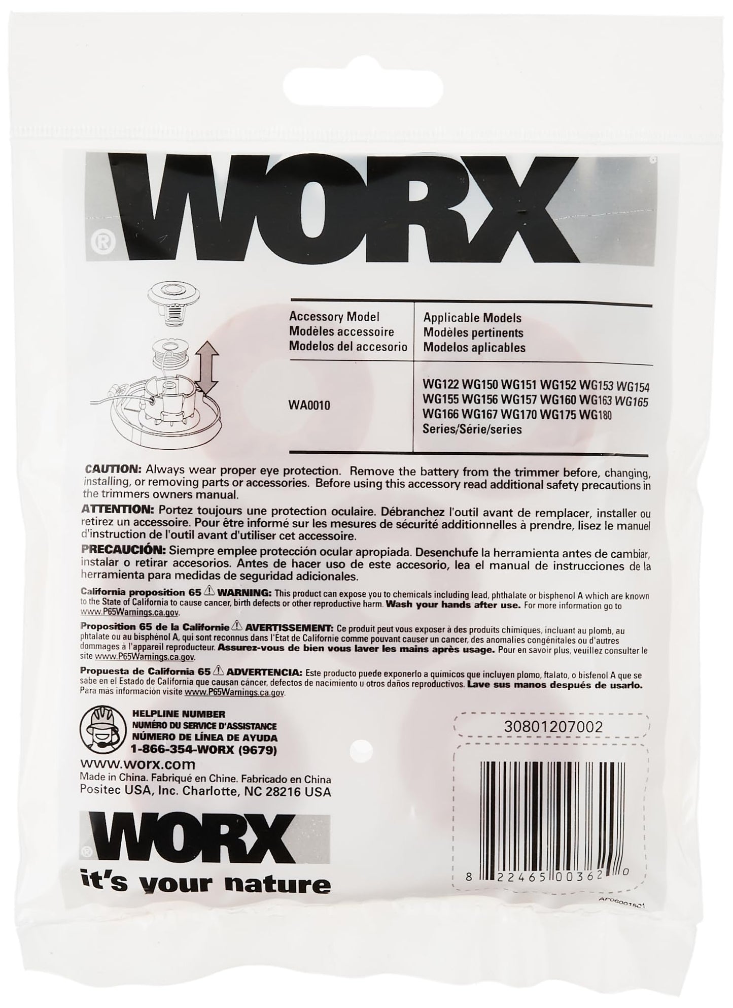 Worx WA0010 6-Pack Grass Trimmer Line for Cordless Series WG150s, 151s, 152, 155s, 165, 166 ๐ All In One Marketplace Canada