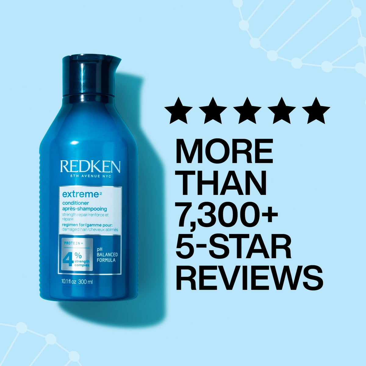 Redken Extreme Conditioner For Damaged Hair, Strengthens And Repairs With Protein, Fortifies Weak Hair To Prevent Breakage, 300ml ๐ All In One Marketplace Canada