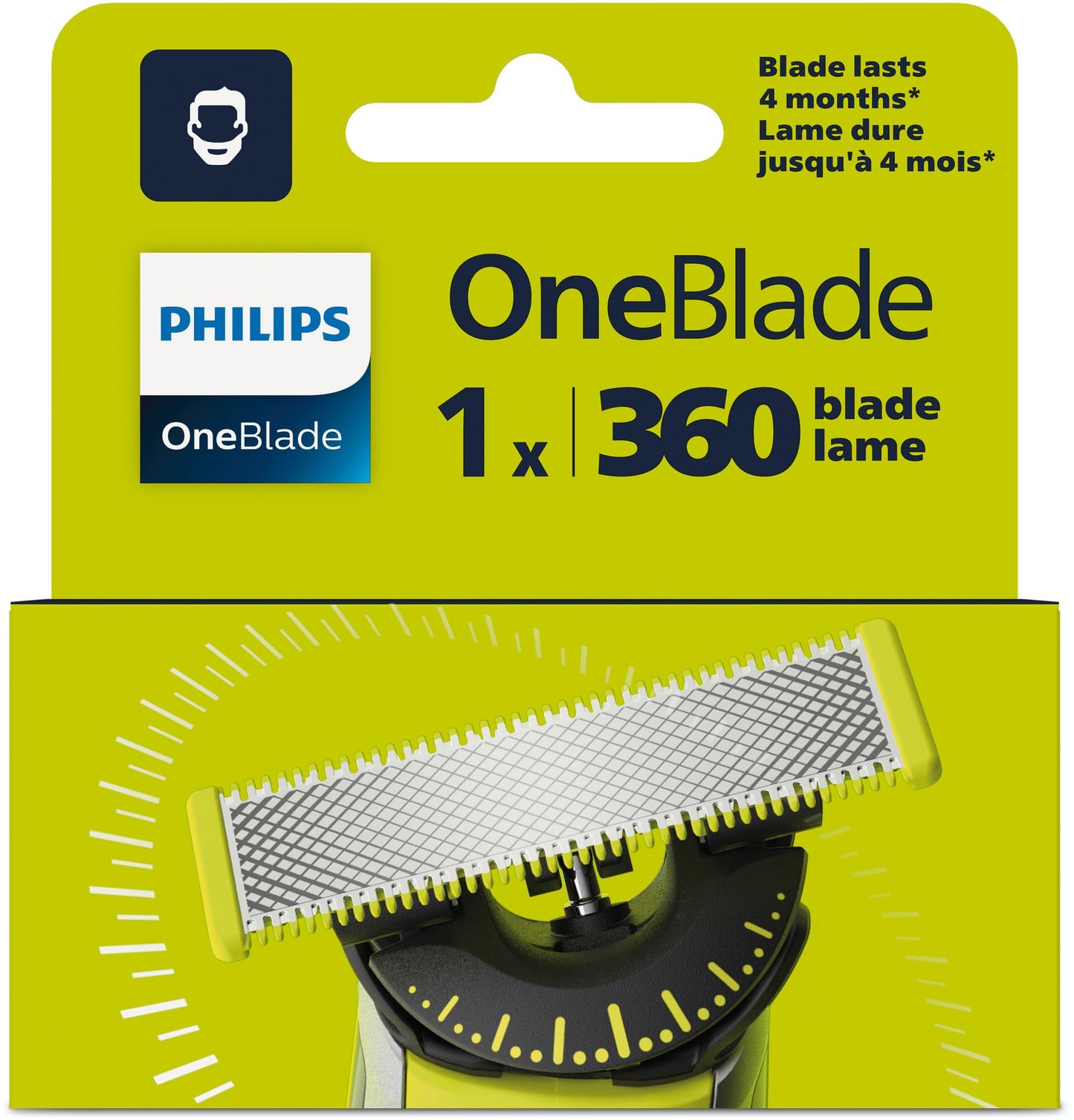 Philips OneBlade 360 Replacement Blade, for OneBlade Electric Shaver and Trimmer, Durable Stainless Steel, Trim, Edge and Shave, Model QP410/50 ๐ All In One Marketplace Canada