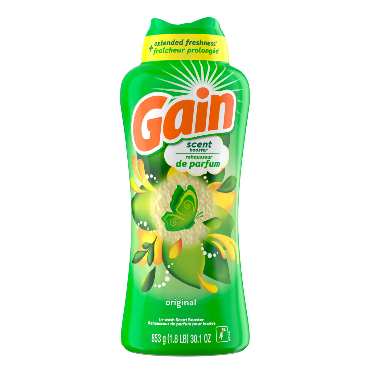 Gain In-Wash Laundry Scent Booster, Original Scent, Fresh Extender + Odor Protection, 853 Grams đ All In One Marketplace Canada
