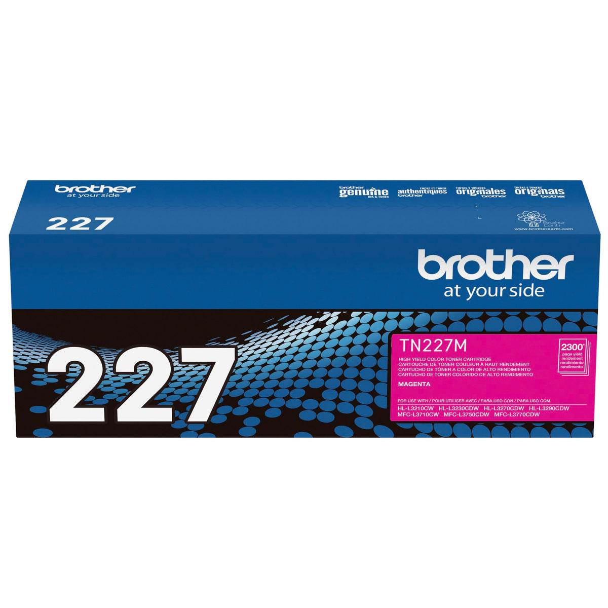 Brother Original TN227M High-Yield Magenta Toner Cartridge, Higher Yield for Value, Toner Replacement cartridges, Toner for Brother Laser Printers HL-L3210CW, MFC-L3710CW, MFC-L3750CDW, and More ๐ All In One Marketplace Canada