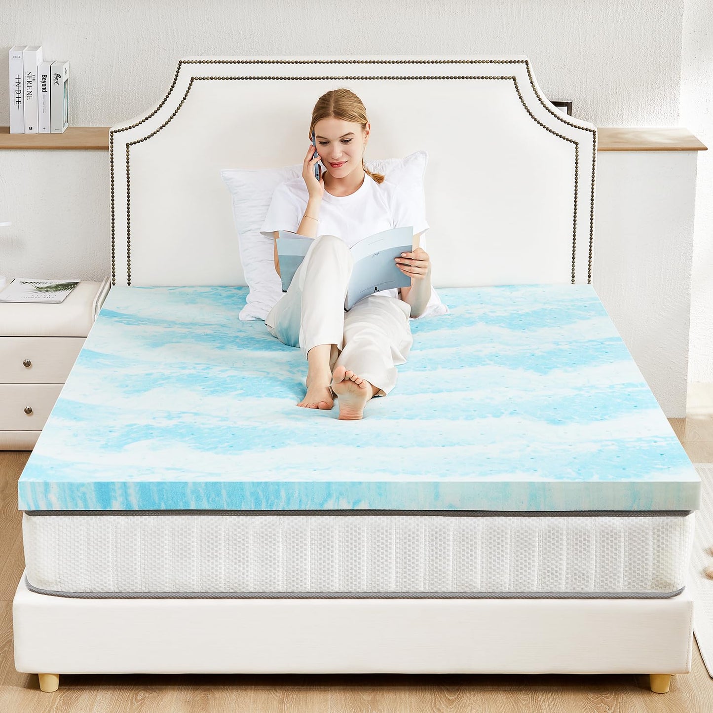 Sweetcrispy 3 Inch Twin Memory Foam Mattress Topper, Blue š All In One Marketplace Canada