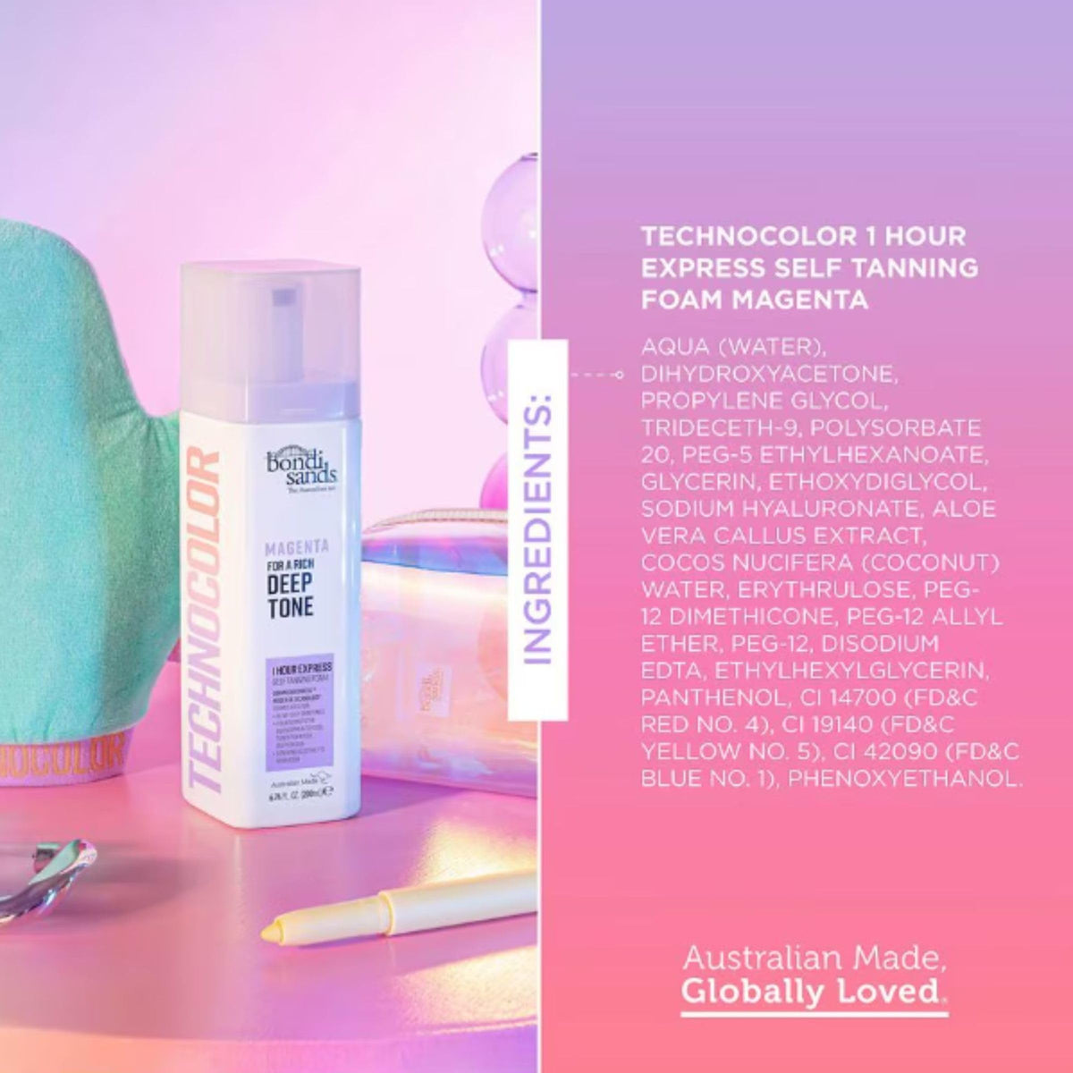 BONDI SANDS TECHNOCOLOR 1 HOUR EXPRESS SELF TANNING FOAM MAGENTA 200mL (CANADA) π All In One Marketplace Canada
