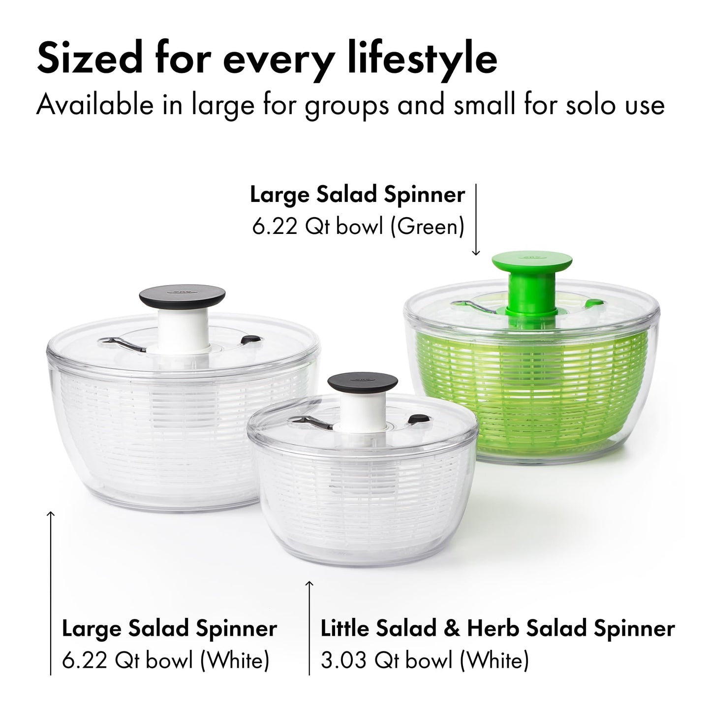 OXO Good Grips Good Grips Salad Spinner, 10.25-Inch Clear ๐ All In One Marketplace Canada