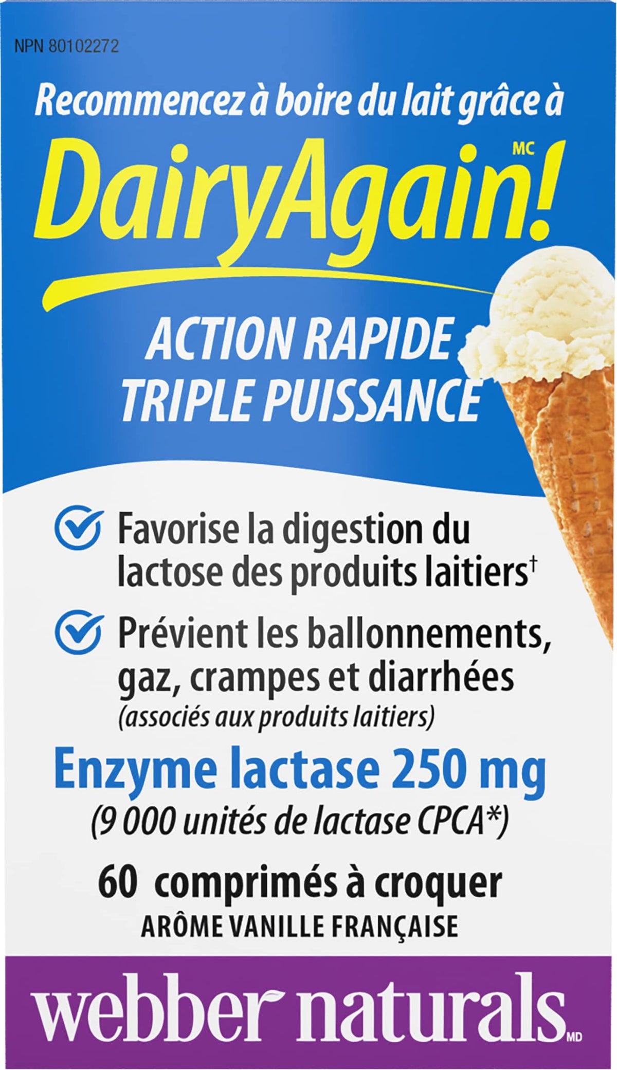 Webber Naturals Dairy Again Lactase Enzyme Chews, 60 Chewable Tablets ๐ All In One Marketplace Canada