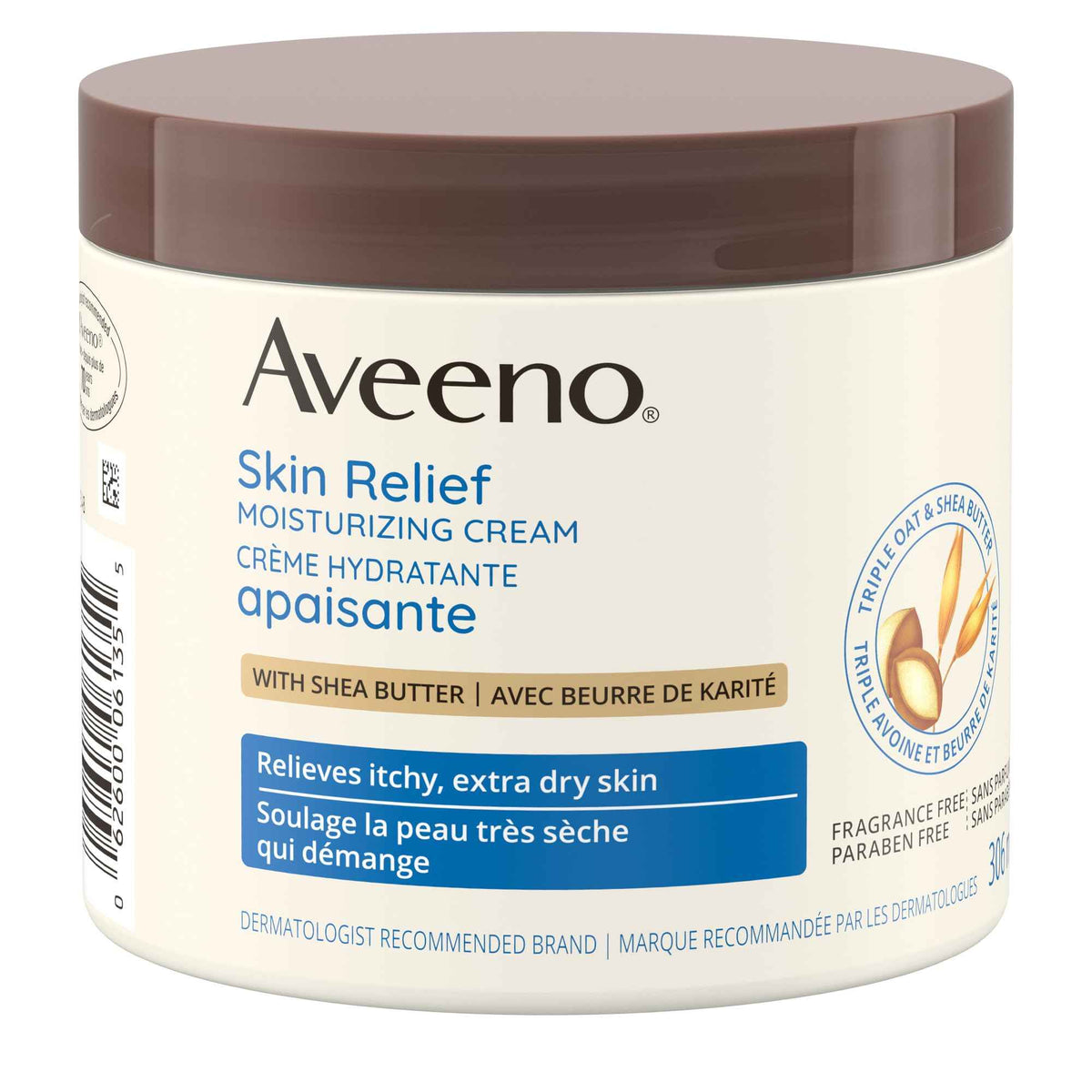 Aveeno Skin Relief Moisturizing Cream, Body Lotion, Shea Butter, Oat Extract, Extra Dry Skin Moisturizer, Fragrance Free, 306-mL ๐ All In One Marketplace Canada