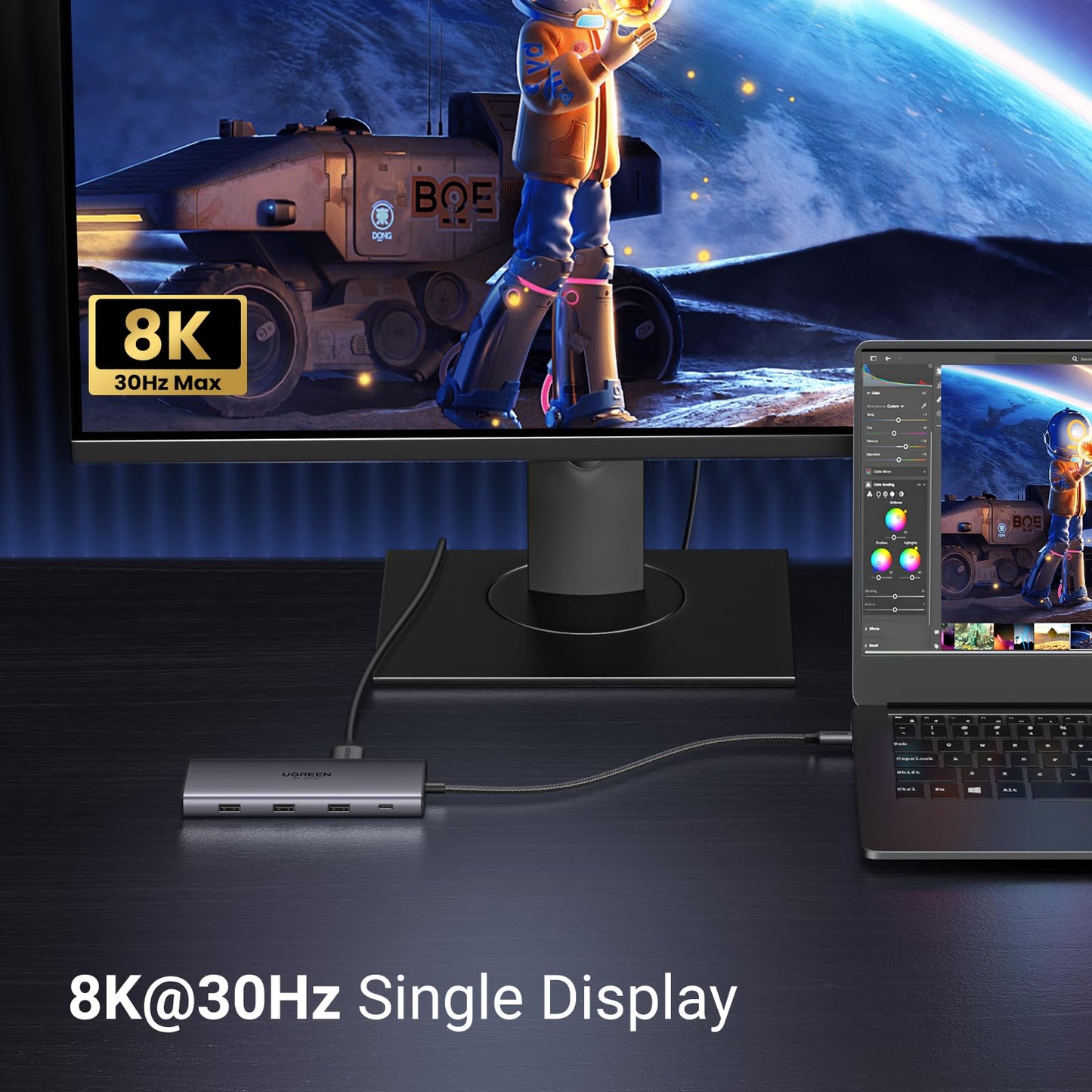 UGREEN 10 in 1 Docking Station for Laptop Dual Monitor, Revodok Pro 210 with Single 8K@30Hz, Dual 4K@60Hz, 100W PD, 1Gbps Ethernet, SD/TF, 5Gbps USB, USB C Hub for MacBook Air/Pro, ASUS, HP, XPS13&15 ๐ All In One Marketplace Canada