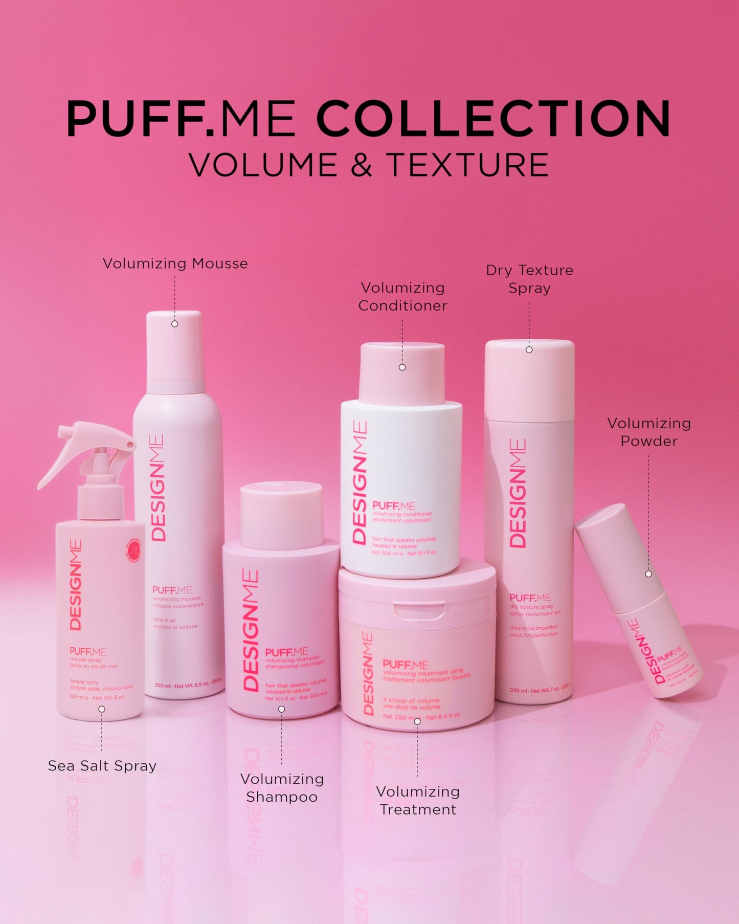 DESIGNME PUFF.ME Sea Salt Spray | Sea Salt Texture Spray for Beach Waves, Volume & Tousled Texture | Soft Hold, Lightweight Hydration & Non-Drying Sea Salt Hair Spray for Women ๐ All In One Marketplace Canada