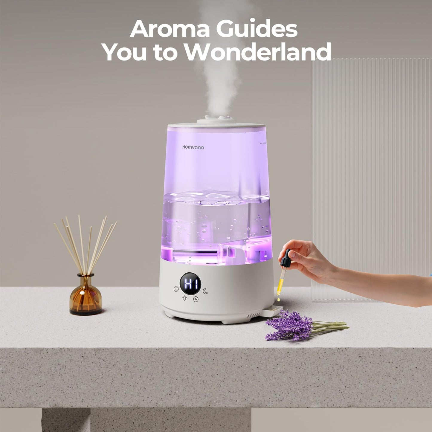 Homvana 3.6L Top-Fill Humidifiers for Bedroom Home, 360ยฐ Cool Mist, 16dB ๐ All In One Marketplace Canada
