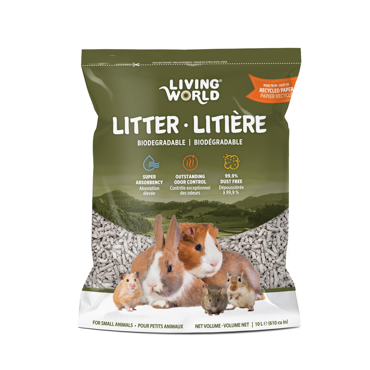 Living World Biodegradable Small Animal Litter, 10 L (610 cu in) ๐ All In One Marketplace Canada