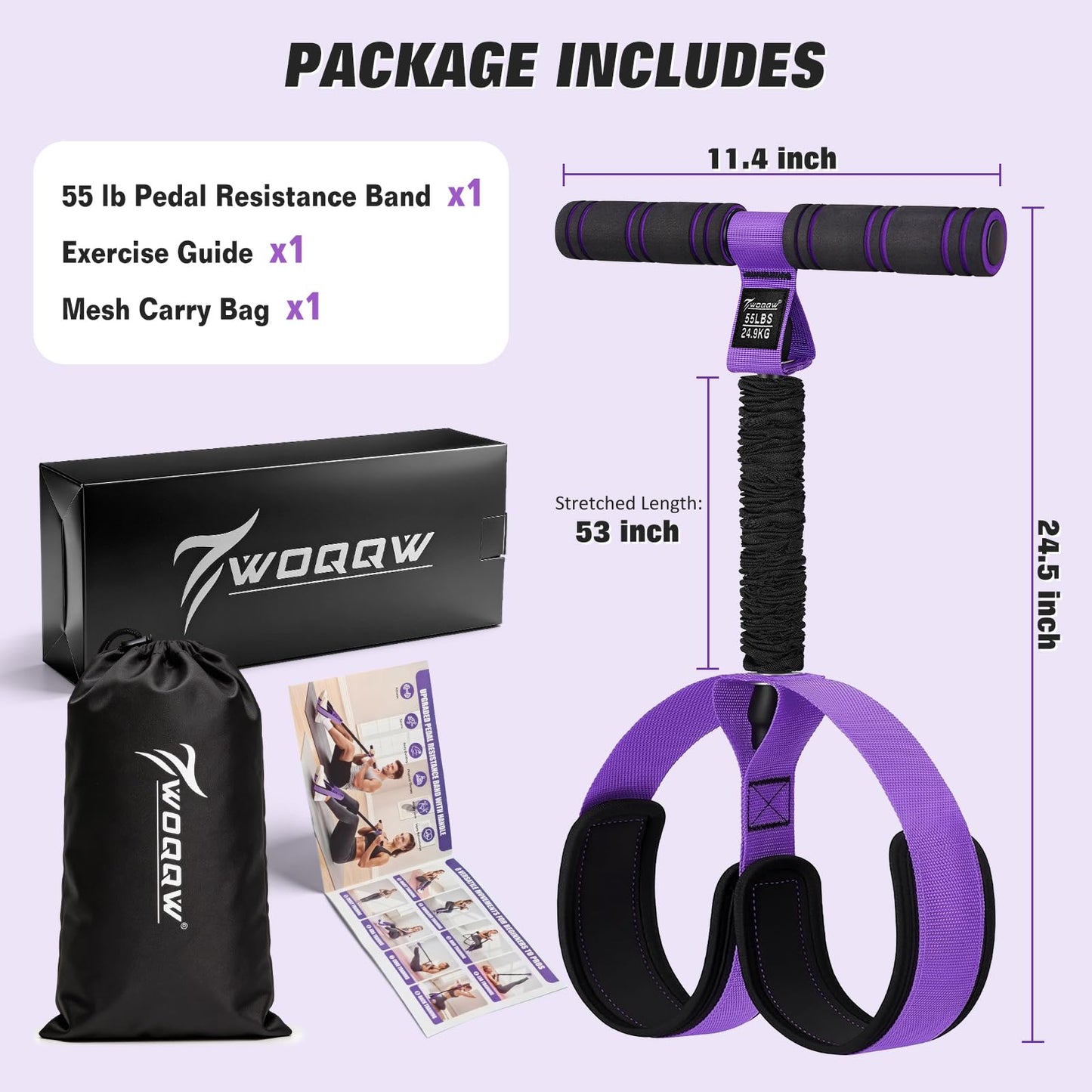Upgraded Pedal Resistance Band with Handles, Foot Pedal Resistance Bands for Women, Core Abs Leg Training, Exercise Bands for Full Body Workout Fitness, Home Gym Equipment, Pilates & Physical Therapy 🍁 All In One Marketplace Canada
