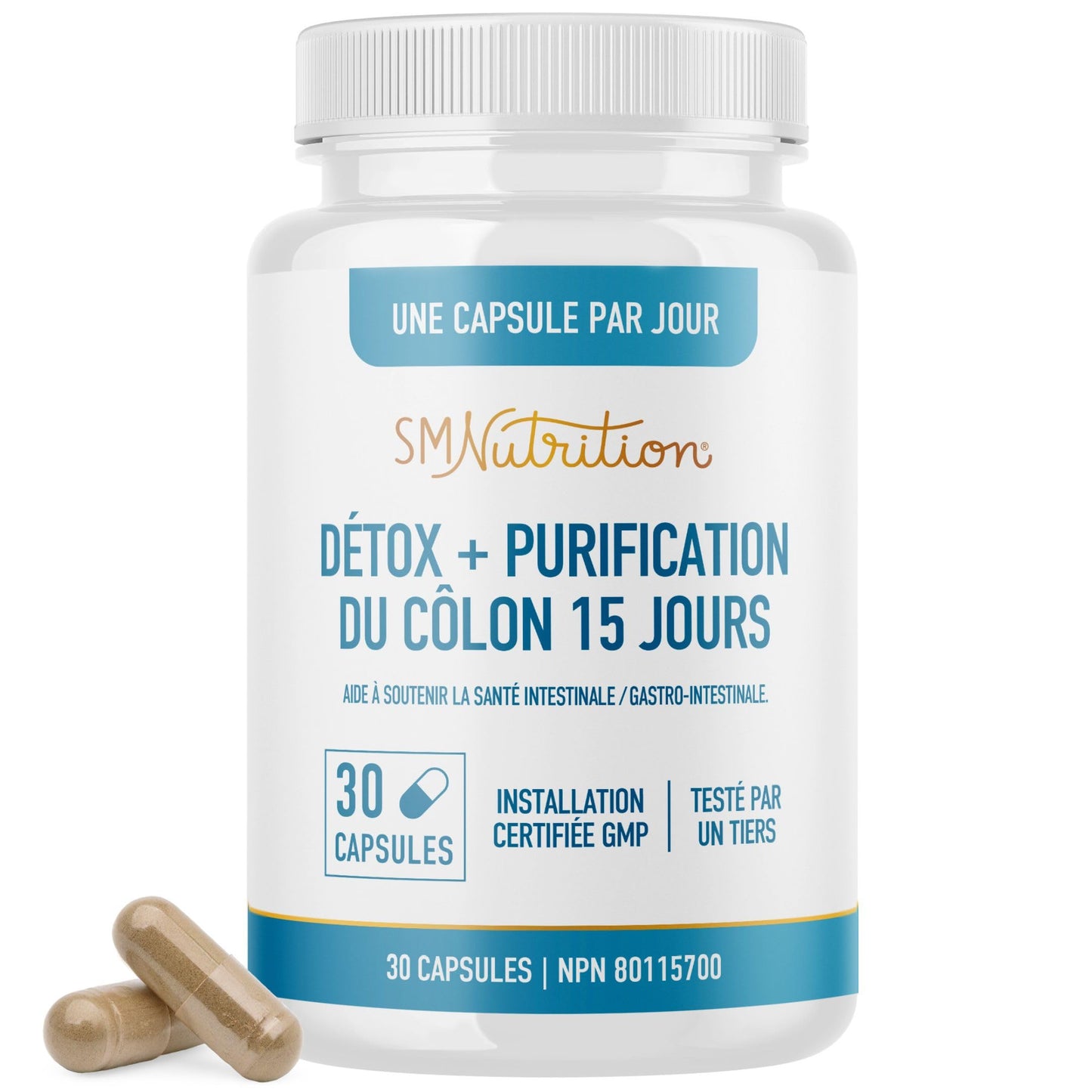 15 Day Colon Cleanse & Detox | Stool Softener & Constipation Relief for Adults | Gut Health Support | Colon Detox Cleanse With Probiotics for Women & Men | Gluten-Free | By SM Nutrition | 30 Capsules ๐ All In One Marketplace Canada