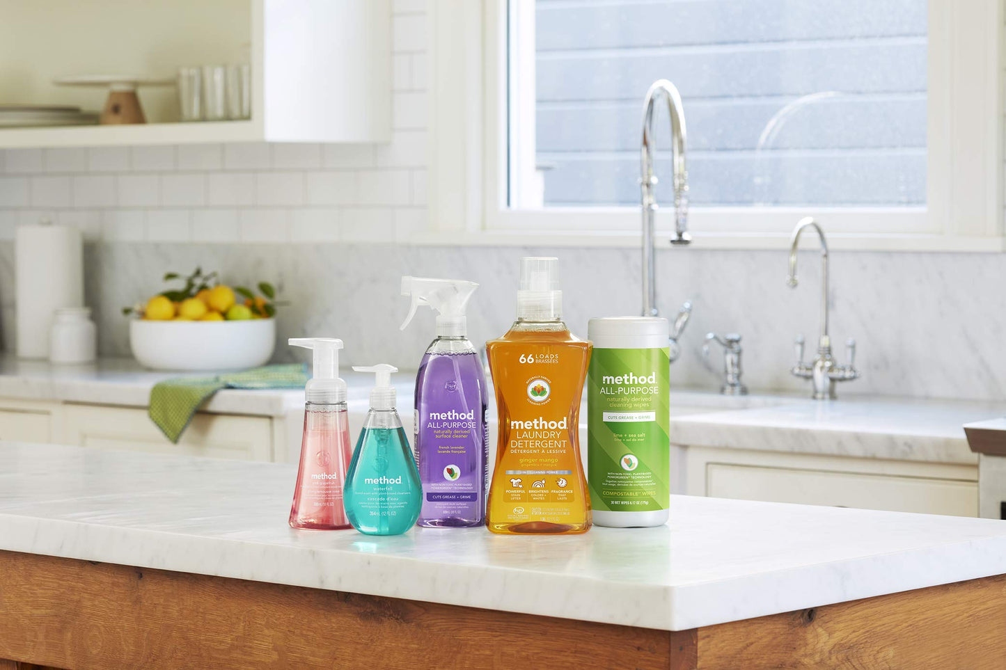 Method All-Purpose Cleaner Spray, Plant-Based and Biodegradable Formula Perfect for Most Counters, Tiles, Stone, and More, Pink Grapefruit Scent, 828 ml Spray Bottles, 8 Pack, Packaging May Vary ๐ All In One Marketplace Canada