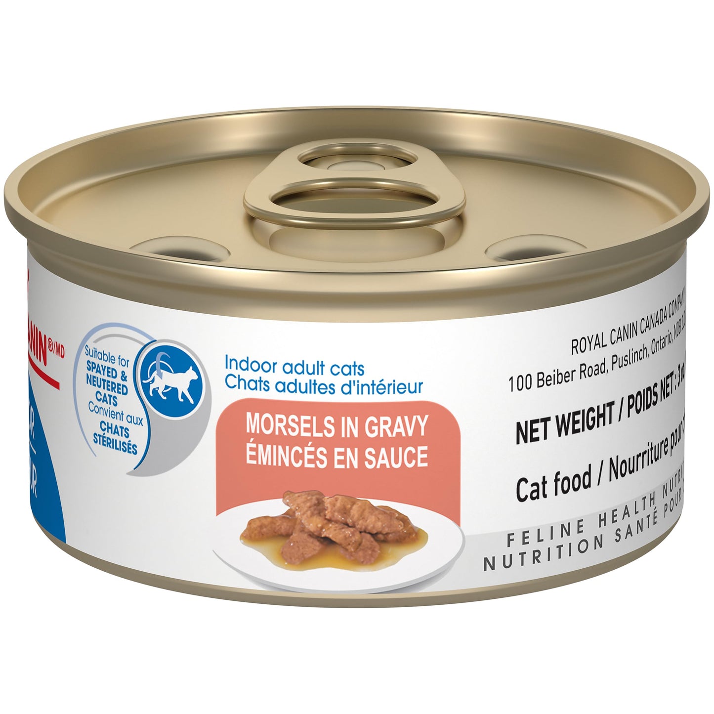 Royal Canin Adult Feline Health Nutrition Morsels in Gravy Cat Food for Indoor Cats, 3 oz can (12-Count) π All In One Marketplace Canada