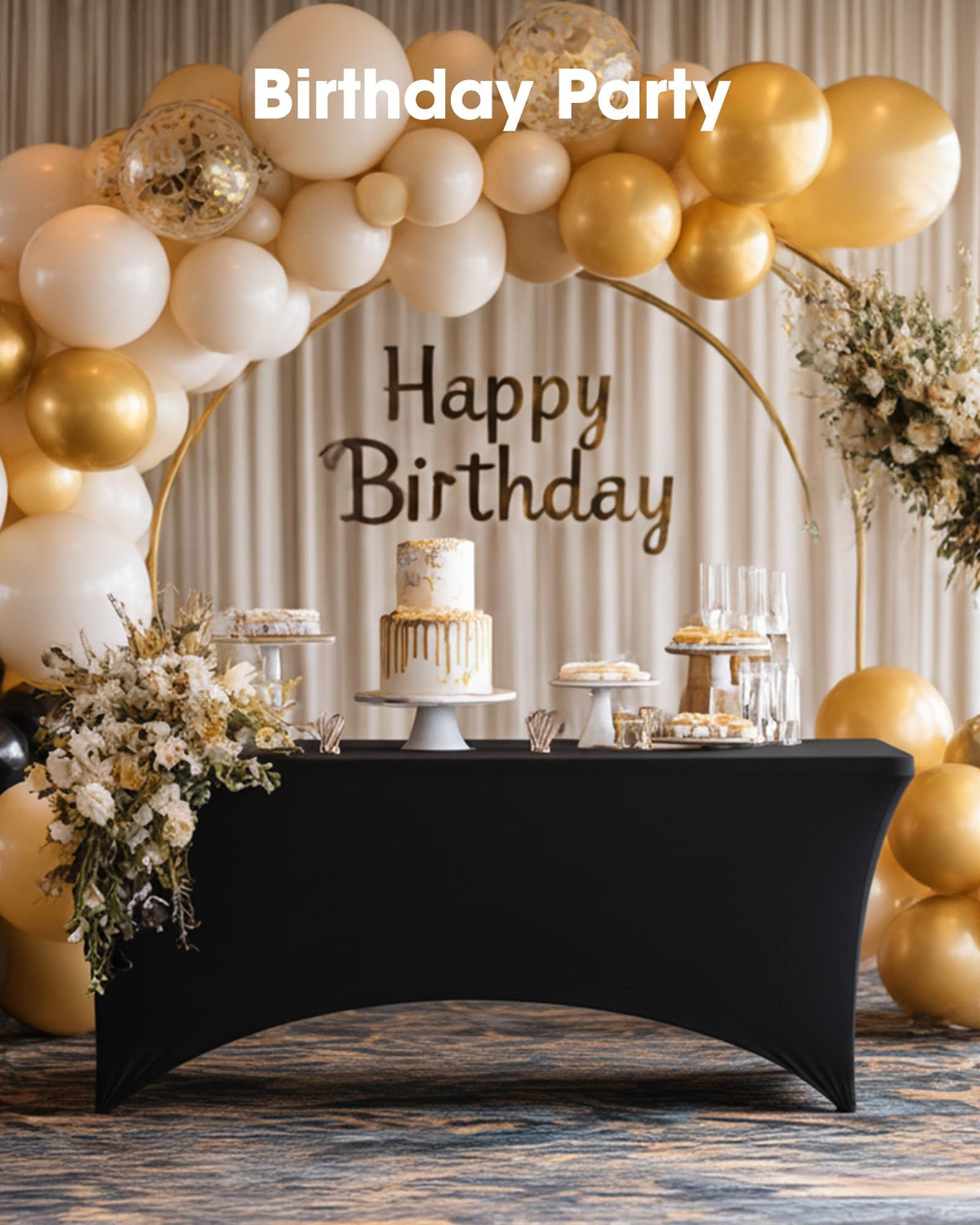 Pureegg Spandex Tablecloth 6ft - 2 Pack, Fitted and Tight Table Cloth for Rectangular Table, Wrinkle-Free and Stretch Table Cover for Party, Wedding, and Banquet, Black, 72" L x 30" W x 30" H ๐ All In One Marketplace Canada