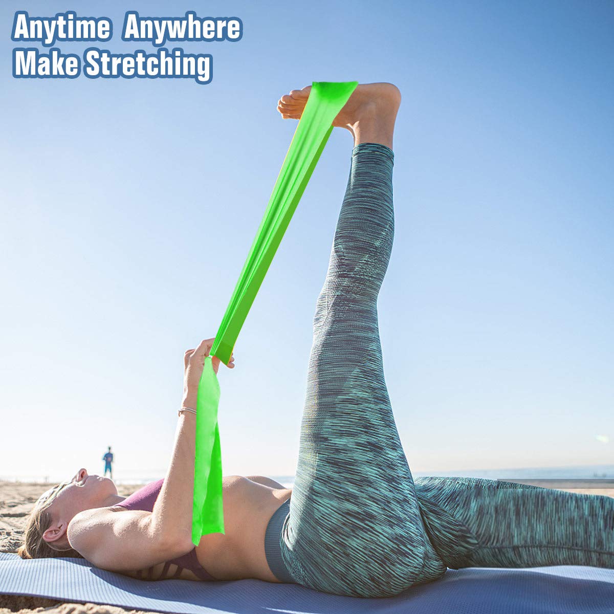 HAIBEI Resistance Bands Elastic Exercise Bands 3 Pack Physical Therapy Tension Band Recovery Band Workout Strength Training Bands for Women, Yoga, Arms,Upper Body and Shoulders (Red Yellow Green) ๐ All In One Marketplace Canada