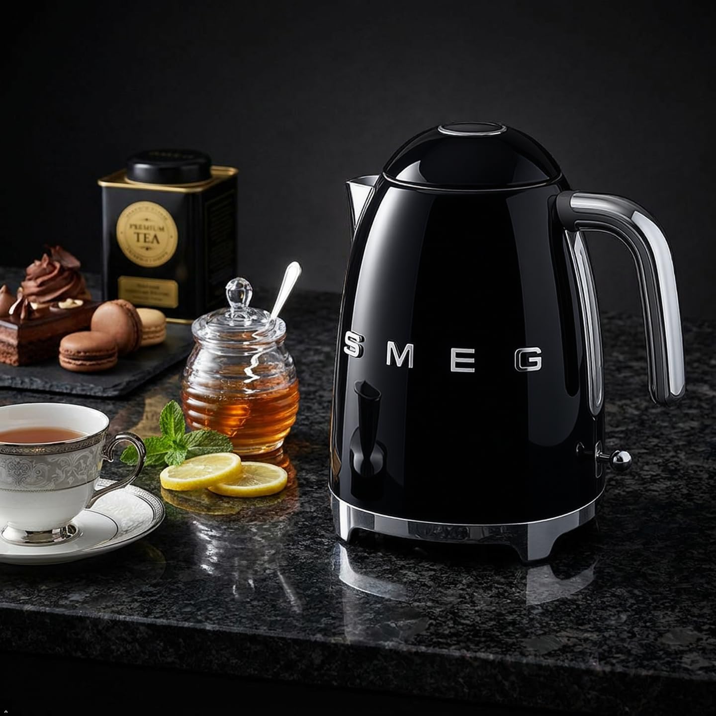 Smeg 50's Retro Style Kettle, 1.7L, 7 Cups, Automatic Shut Off, Black, KLF03BLUS ๐ All In One Marketplace Canada