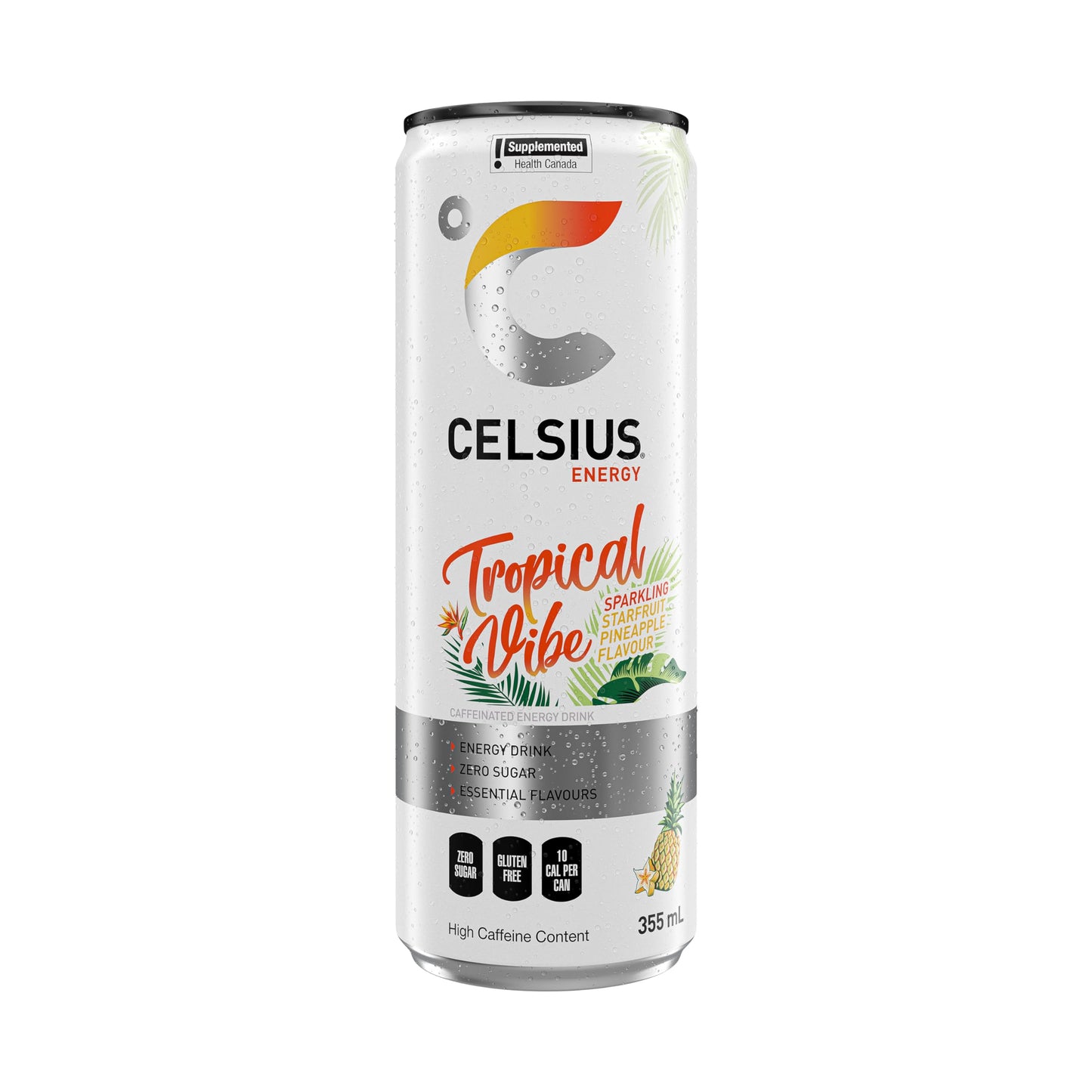 CELSIUS Sparkling Tropical Vibe, Zero Sugar Energy Drink, 355ml (Pack of 12) š All In One Marketplace Canada