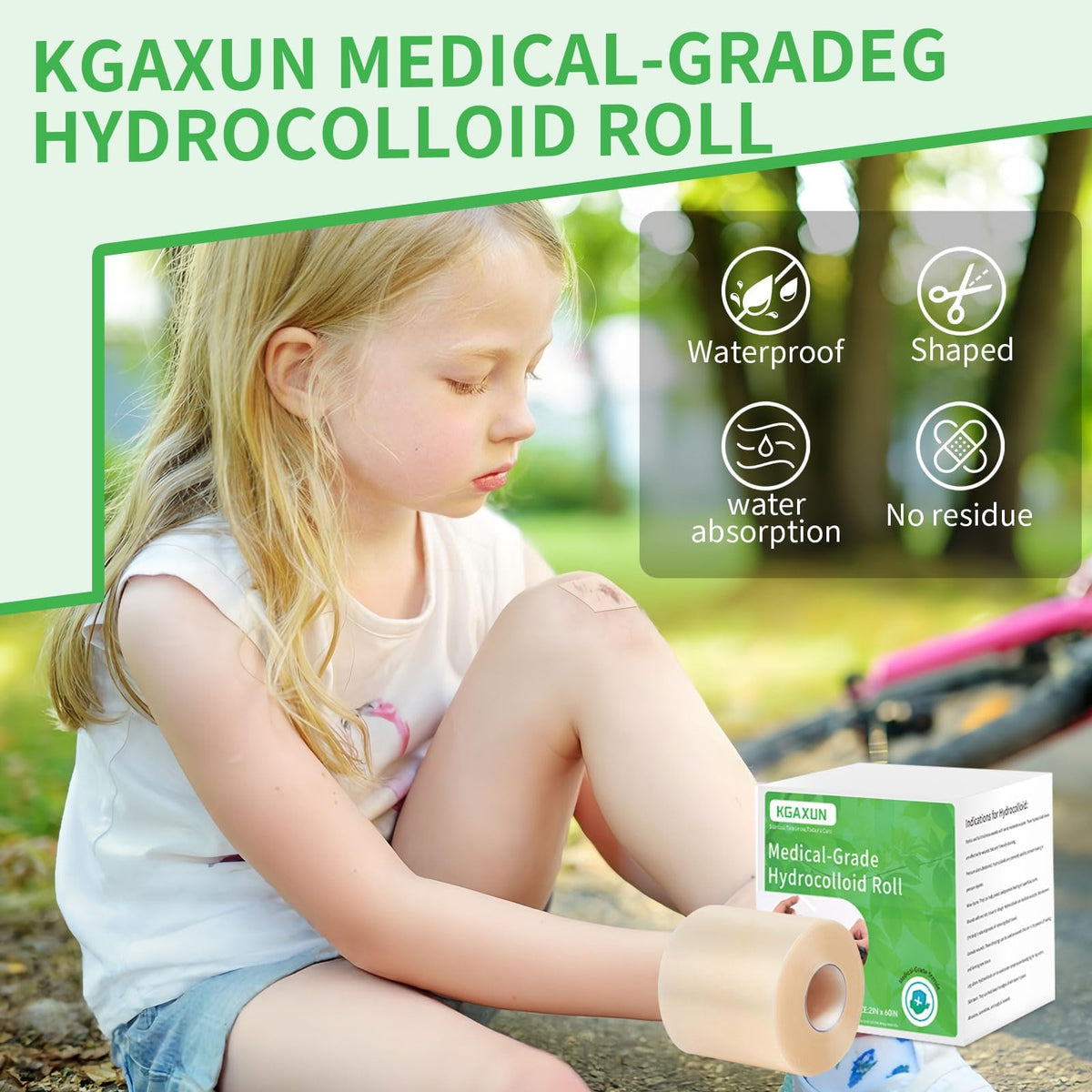 Hydrocolloid Bandages Roll for Wound Care, (2IN*5FT) Hydrocolloid Roll with Self-Adhesive, Cut-to-Size Patch Bandages, Ultra Absorbent, Waterproof, First Aid Kit Essential ๐ All In One Marketplace Canada
