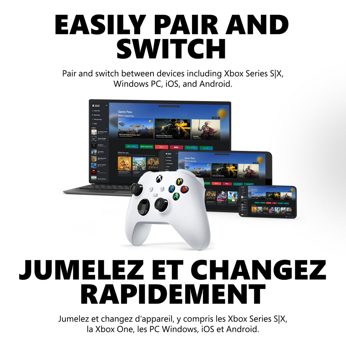 Xbox Core Wireless Gaming Controller โ Robot White for Series X|S, One, Windows PC, Android, and iOS ๐ All In One Marketplace Canada