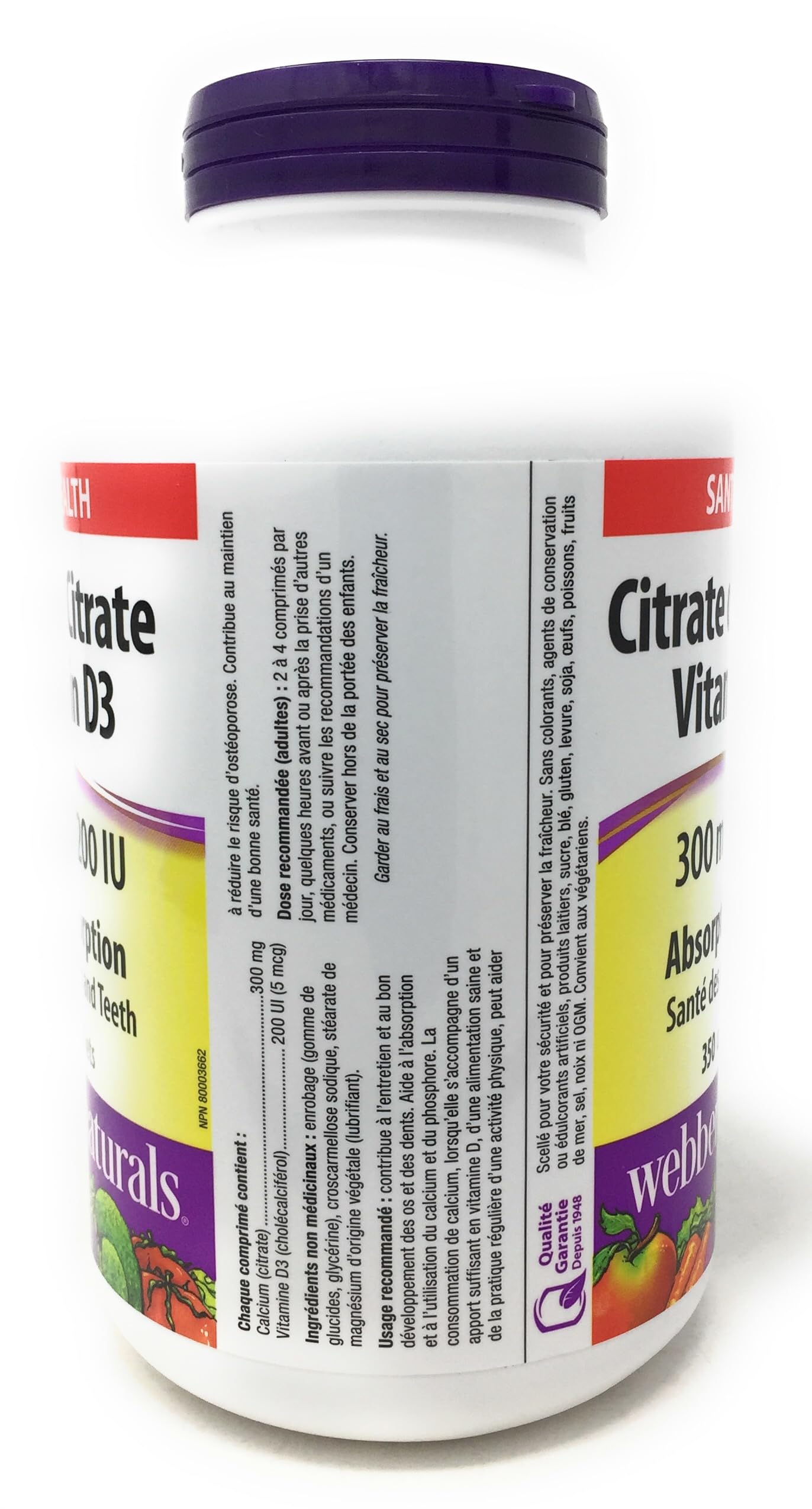 webber natural Calcium Citrate (350 Tablets), 350 Count ๐ All In One Marketplace Canada