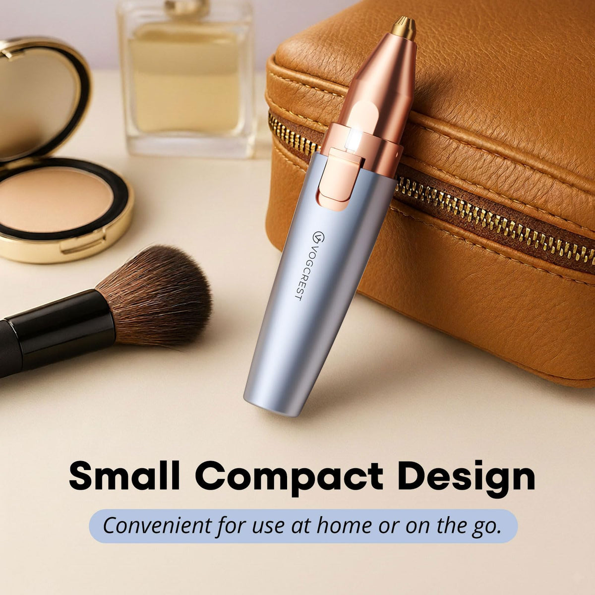 VG VOGCREST Eyebrow Facial Trimmer: 2 in1 Rechargeable Facial Hair Removal and Eyebrow Shaver - Face Lips Body Painless Facial Razor with Built-in LED Light (Sky Blue) ๐ All In One Marketplace Canada